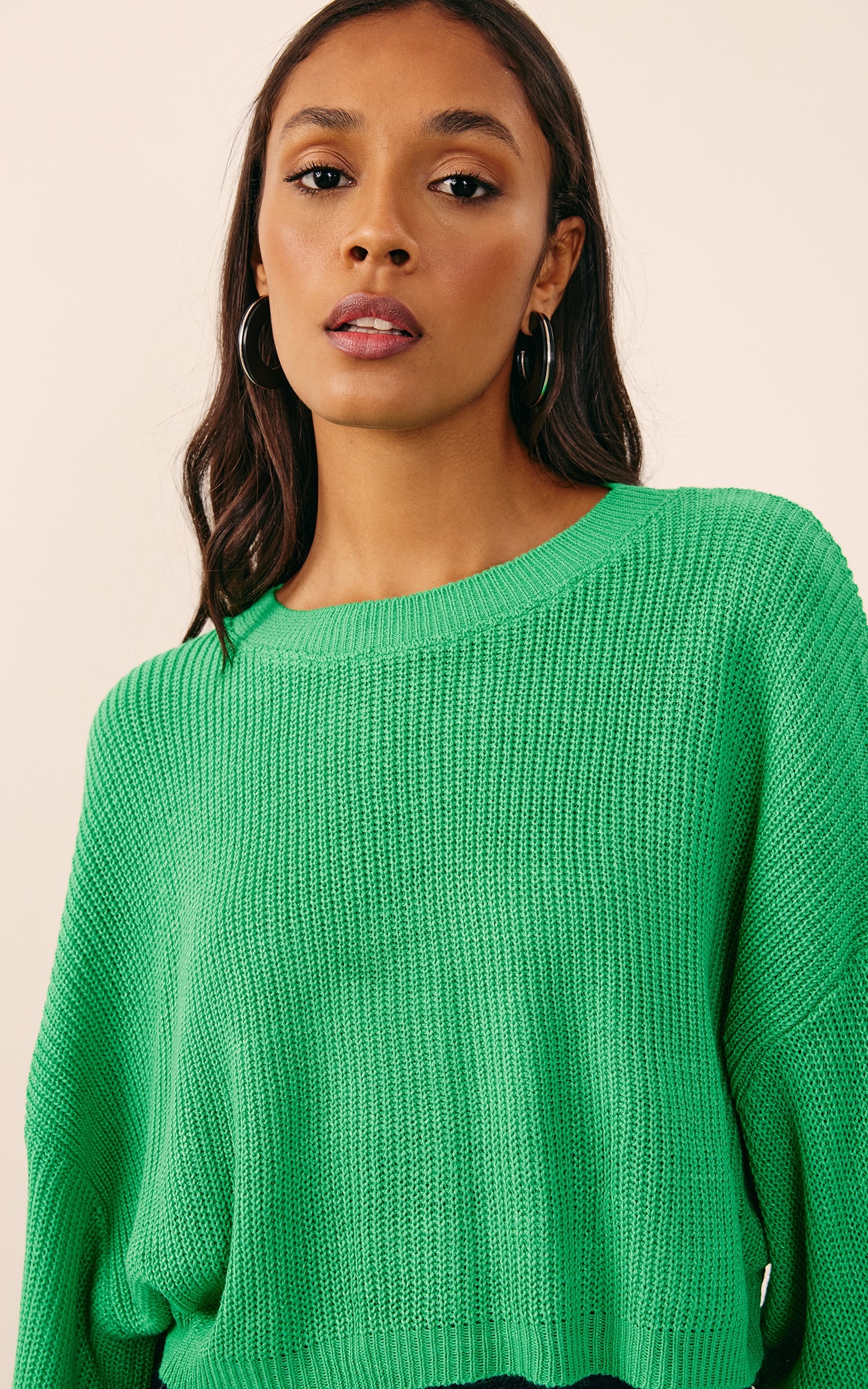 Pull Manga Ampla Verde