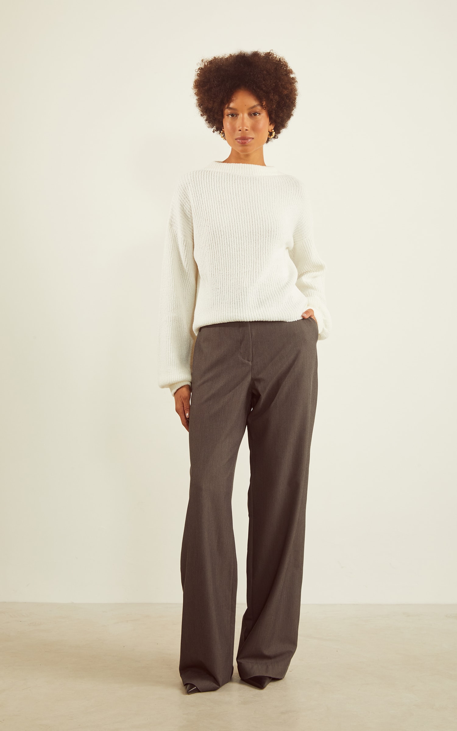 Pull Tricot Basic Off White
