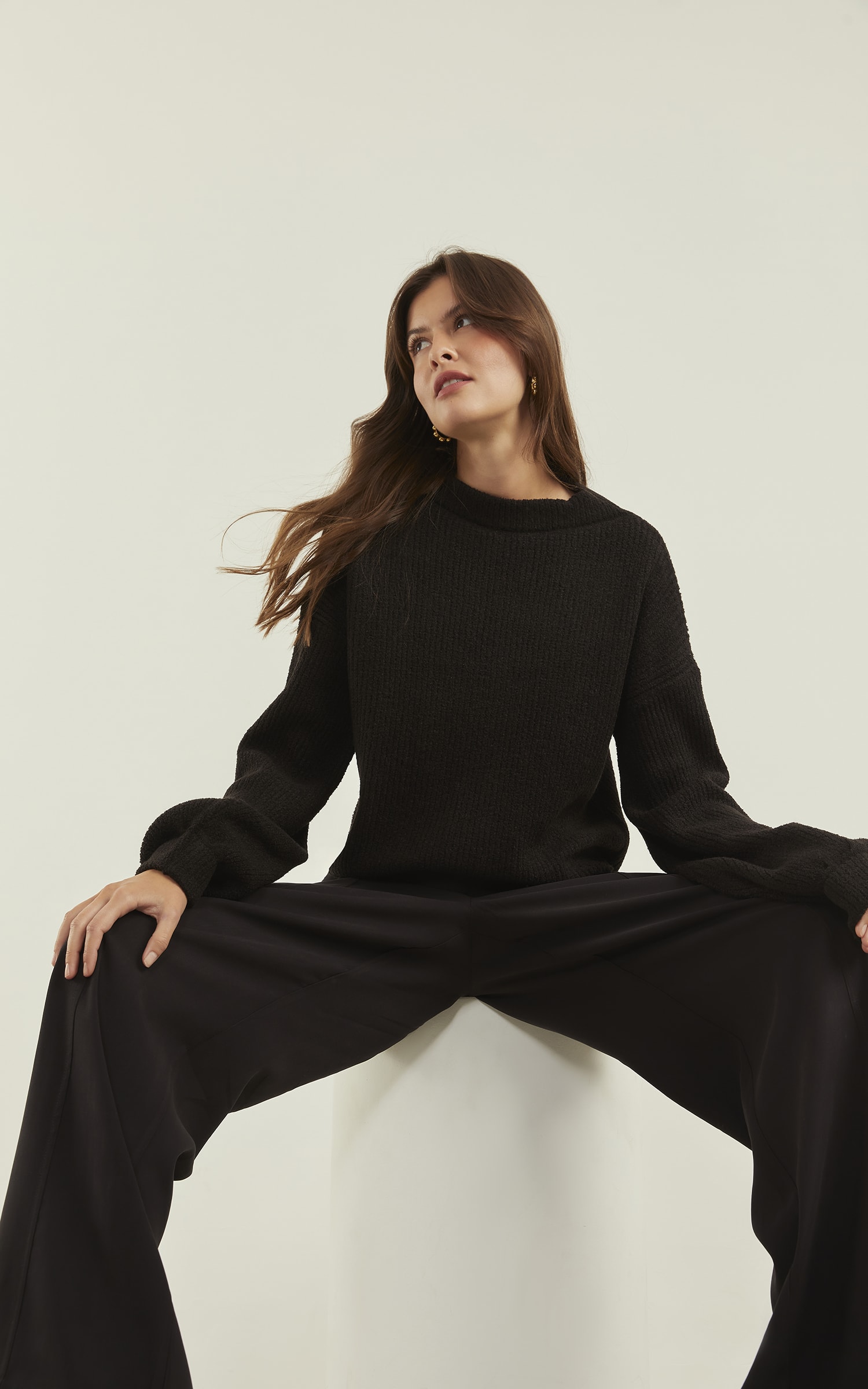 Pull Tricot Basic Preto