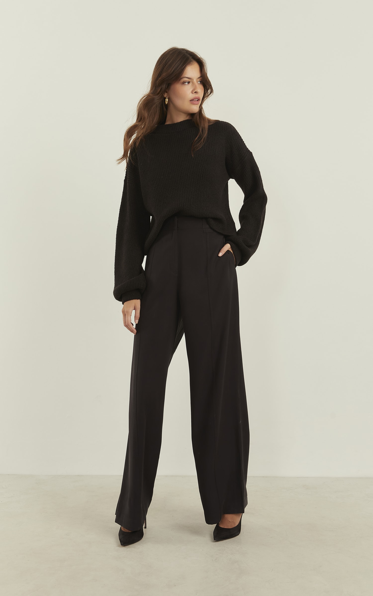 Pull Tricot Basic Preto