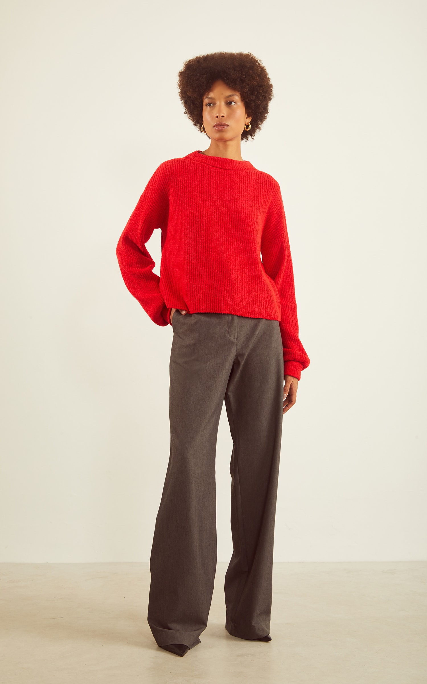 Pull Tricot Basic Vermelho