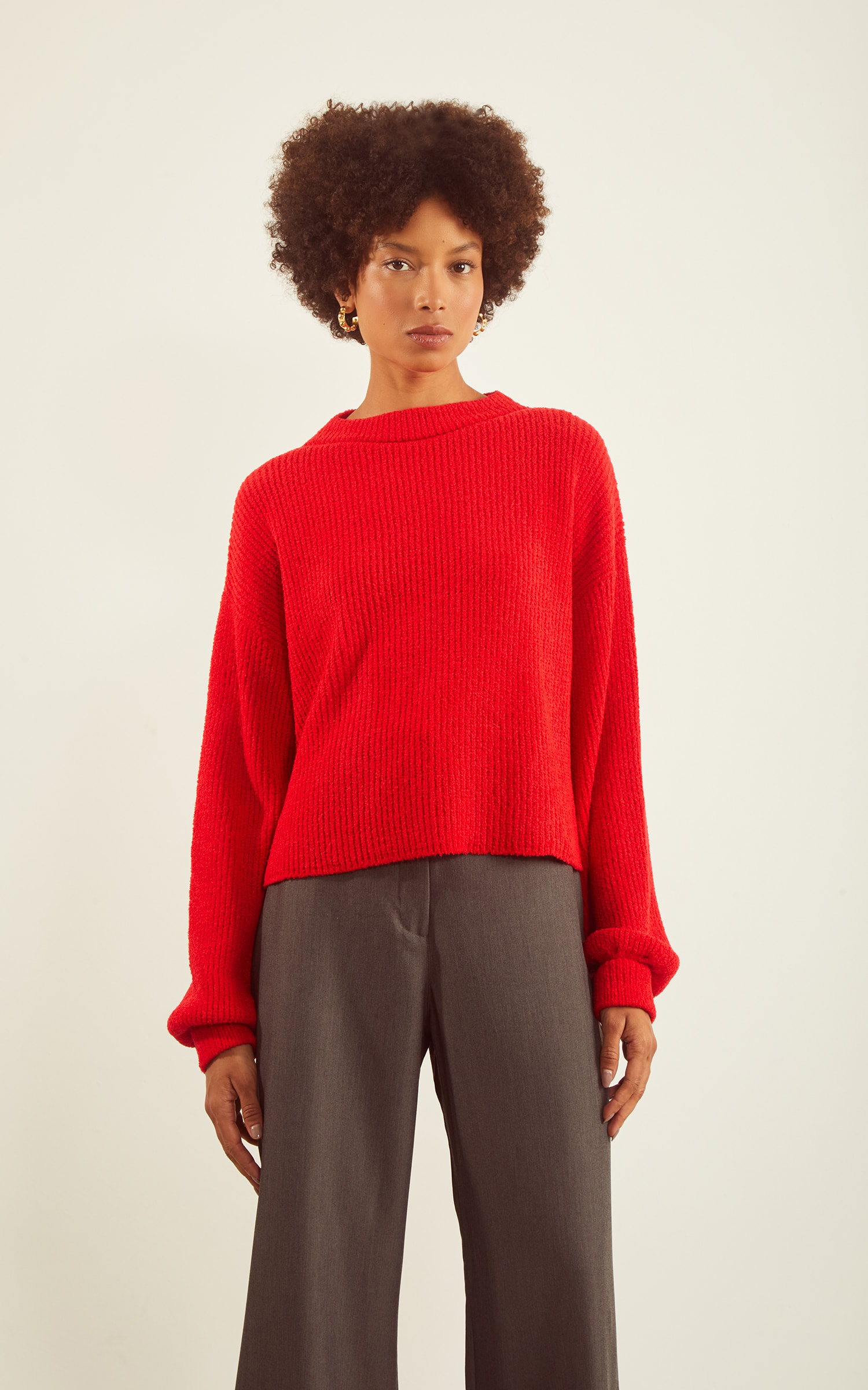 Pull Tricot Basic Vermelho