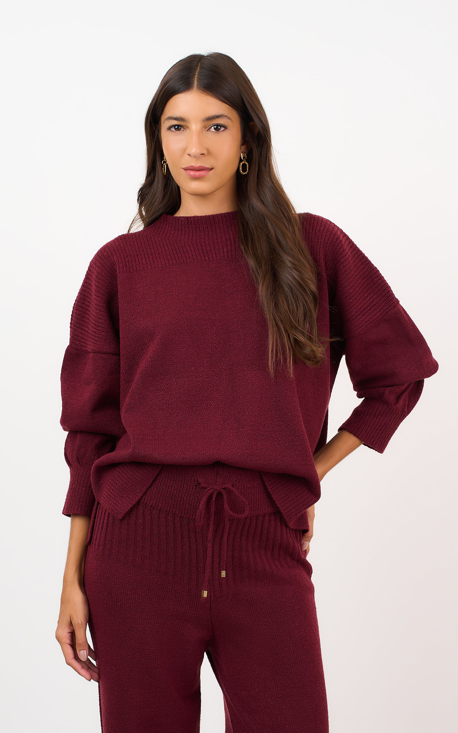 Pull Tricot Comfy Burgundy