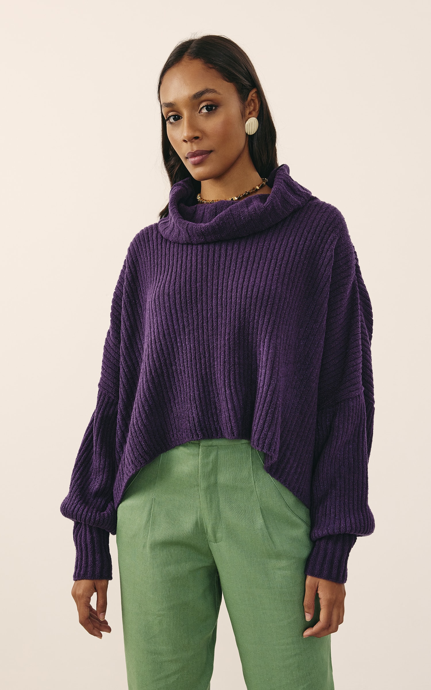 Pull Tricot Comfy Roxo