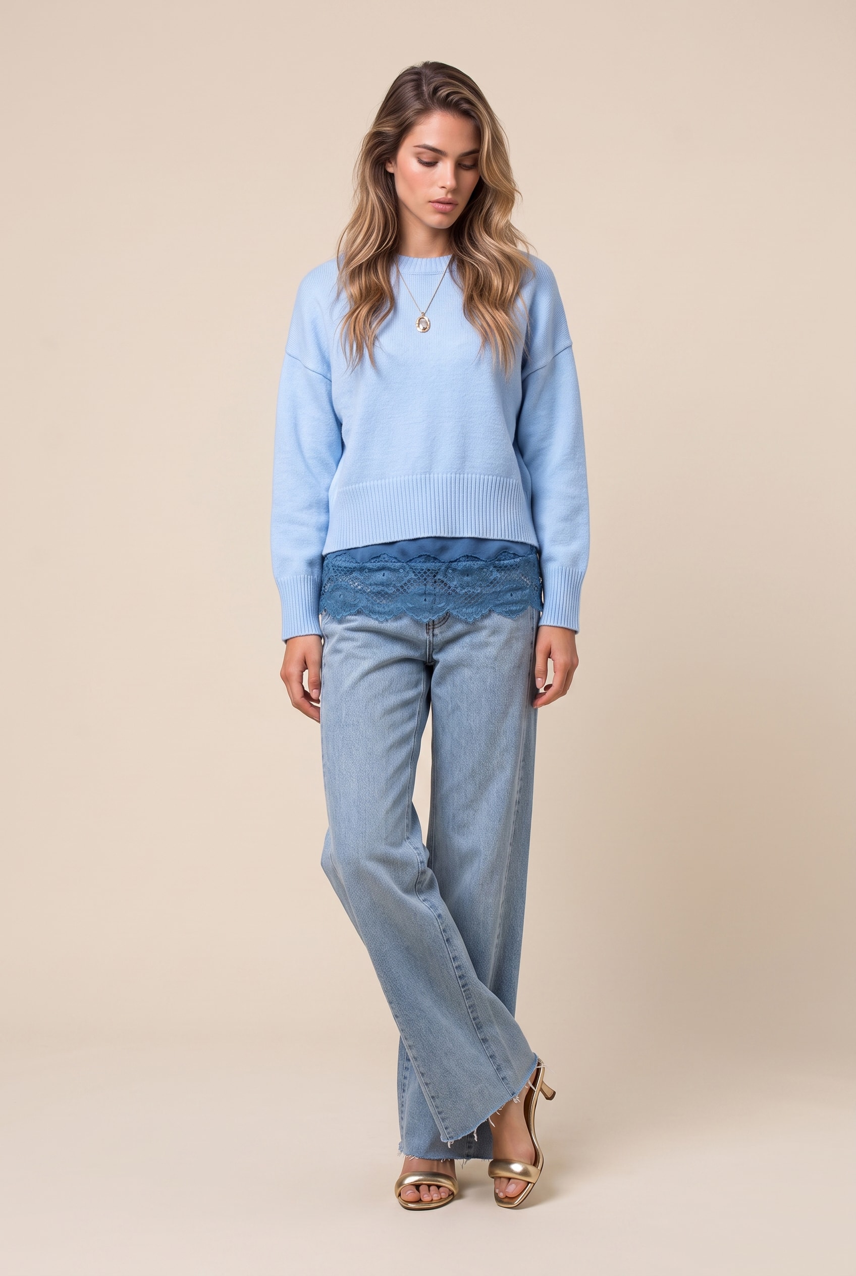 Pull Tricot Cozy Baby Blue