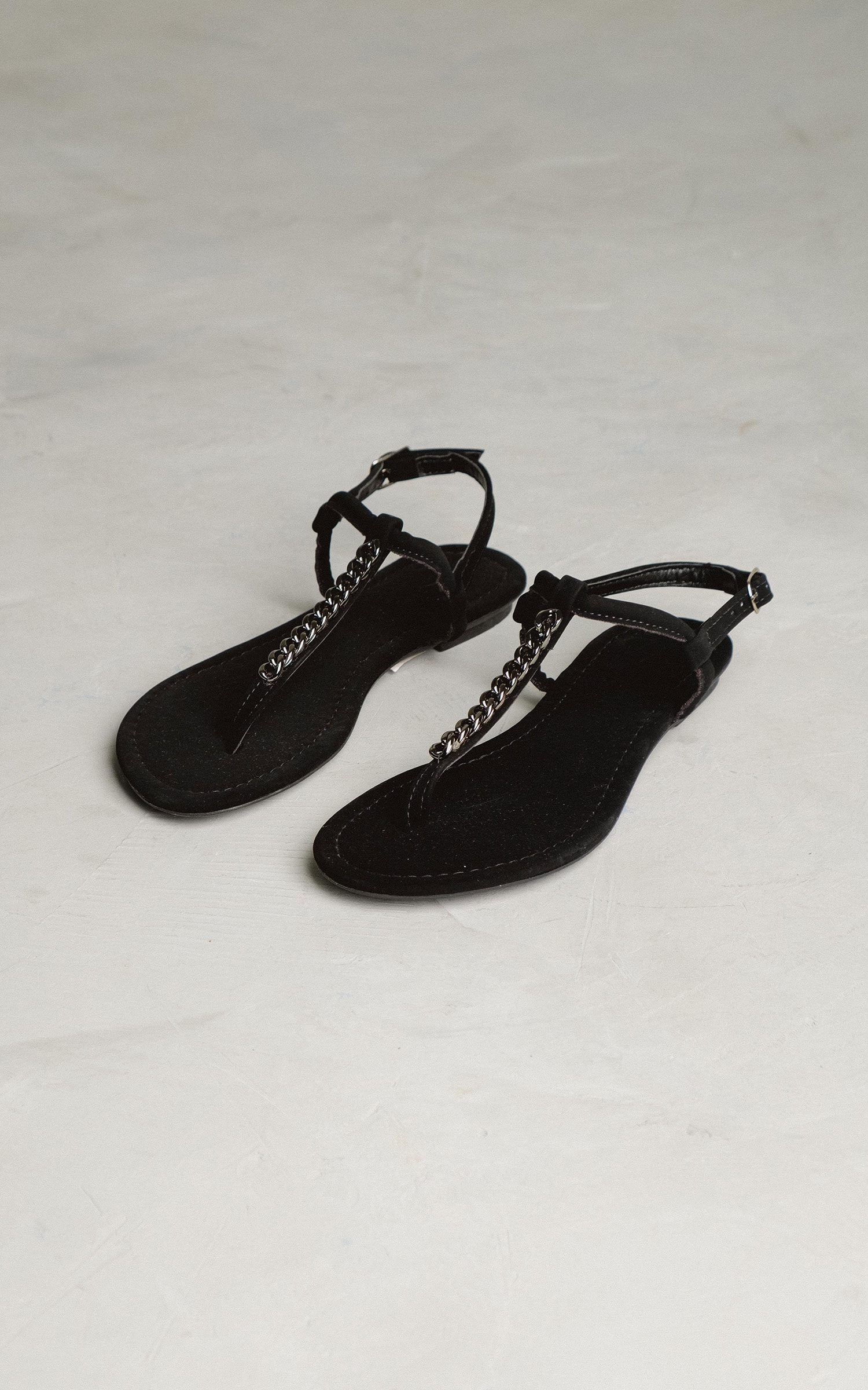Rasteira Amour Preto e Prata