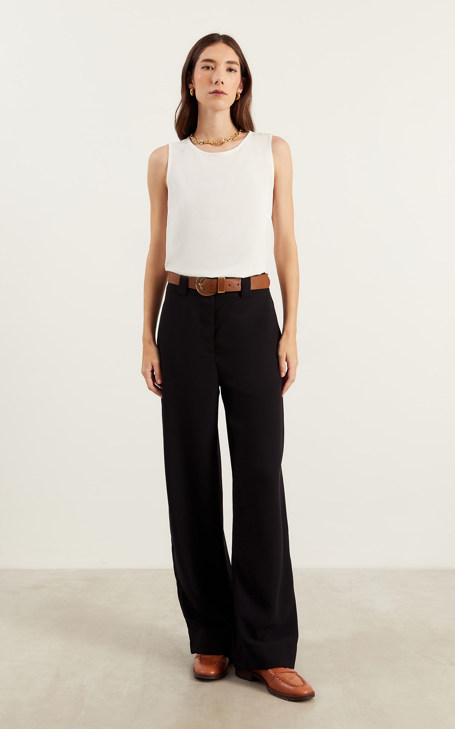 Regata Basic Decote Redondo Off White