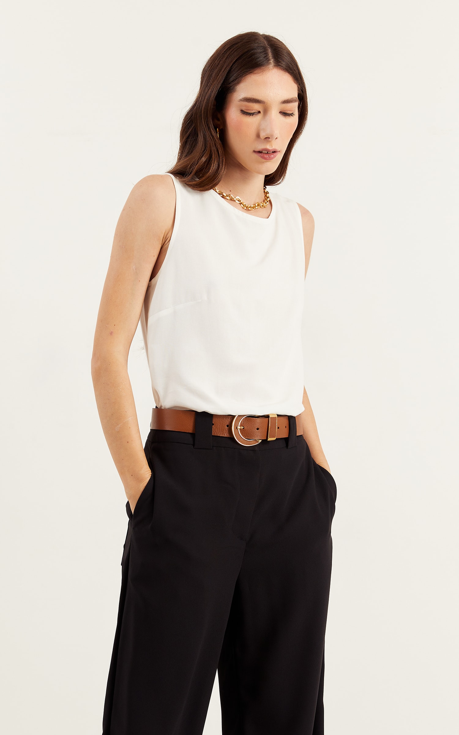 Regata Basic Decote Redondo Off White