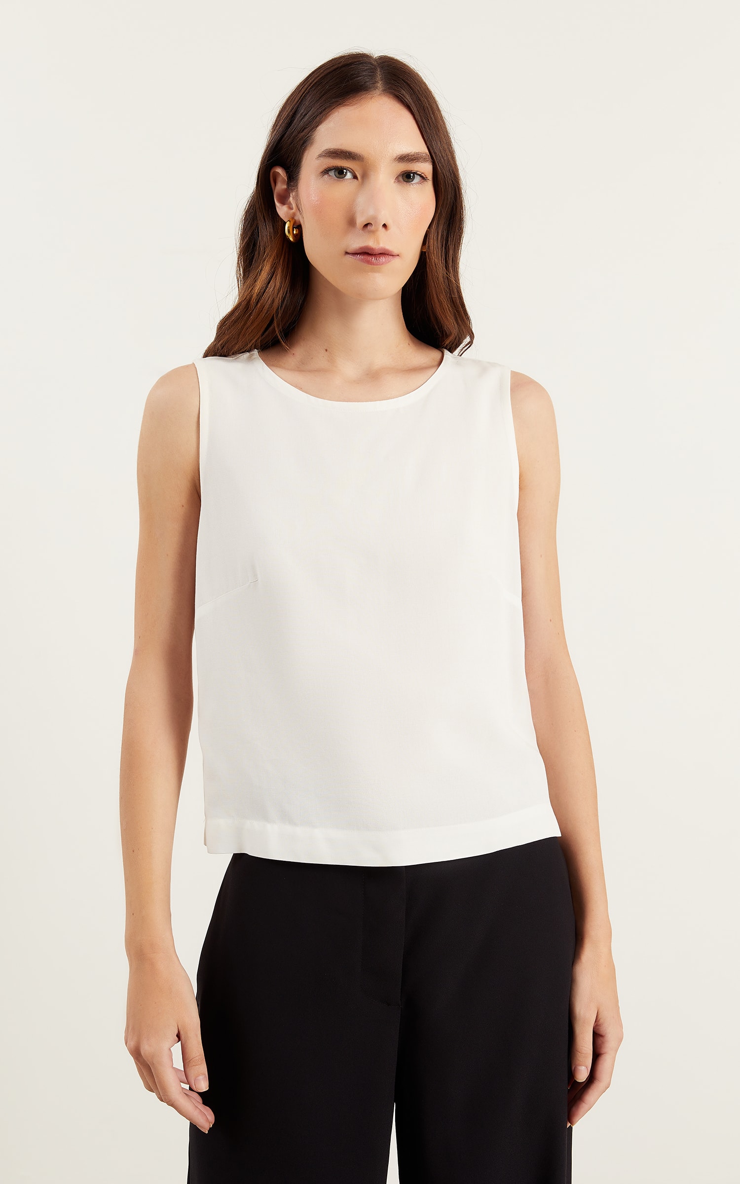 Regata Basic Decote Redondo Off White