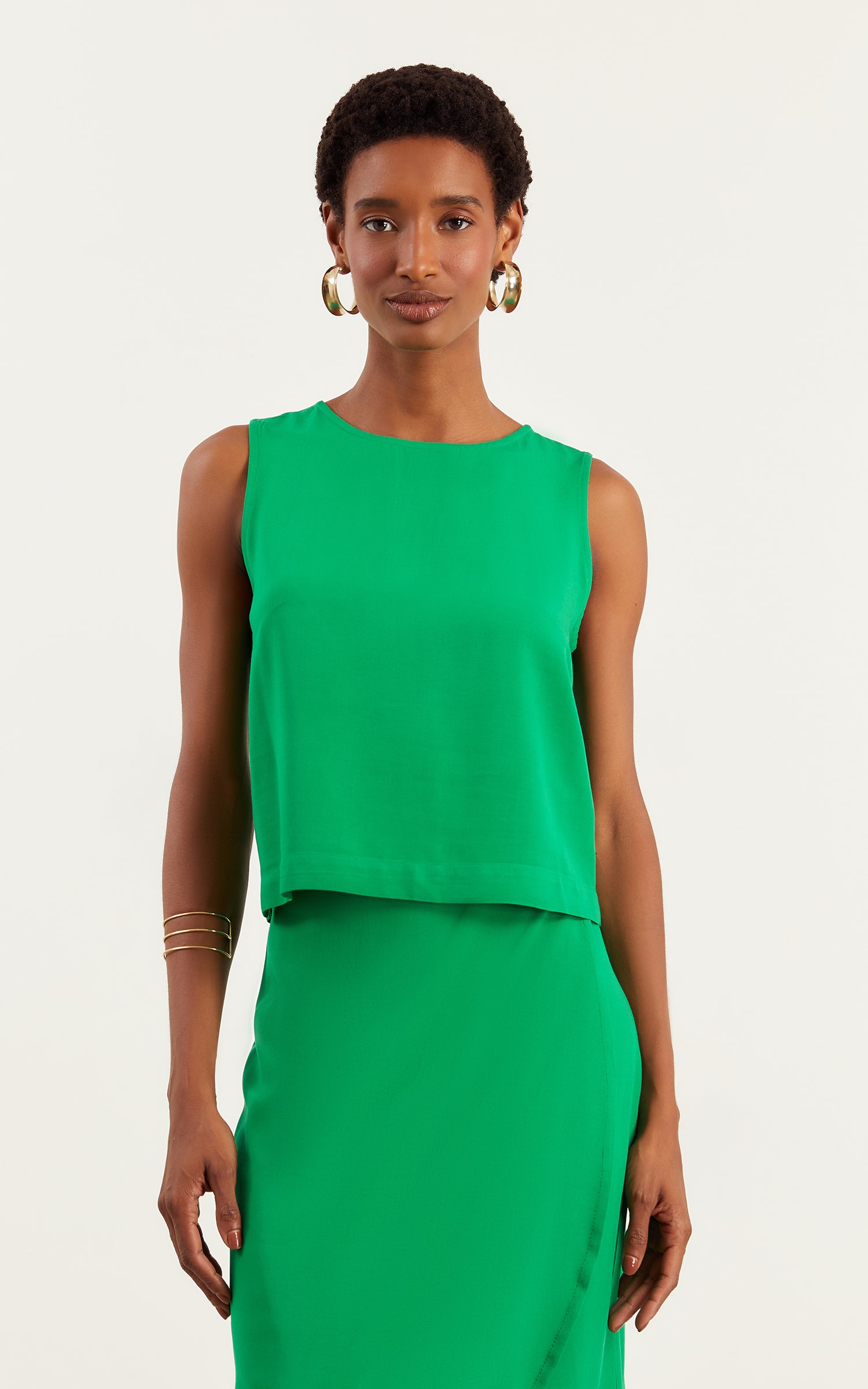 Regata Basic Decote Redondo Verde Tropical