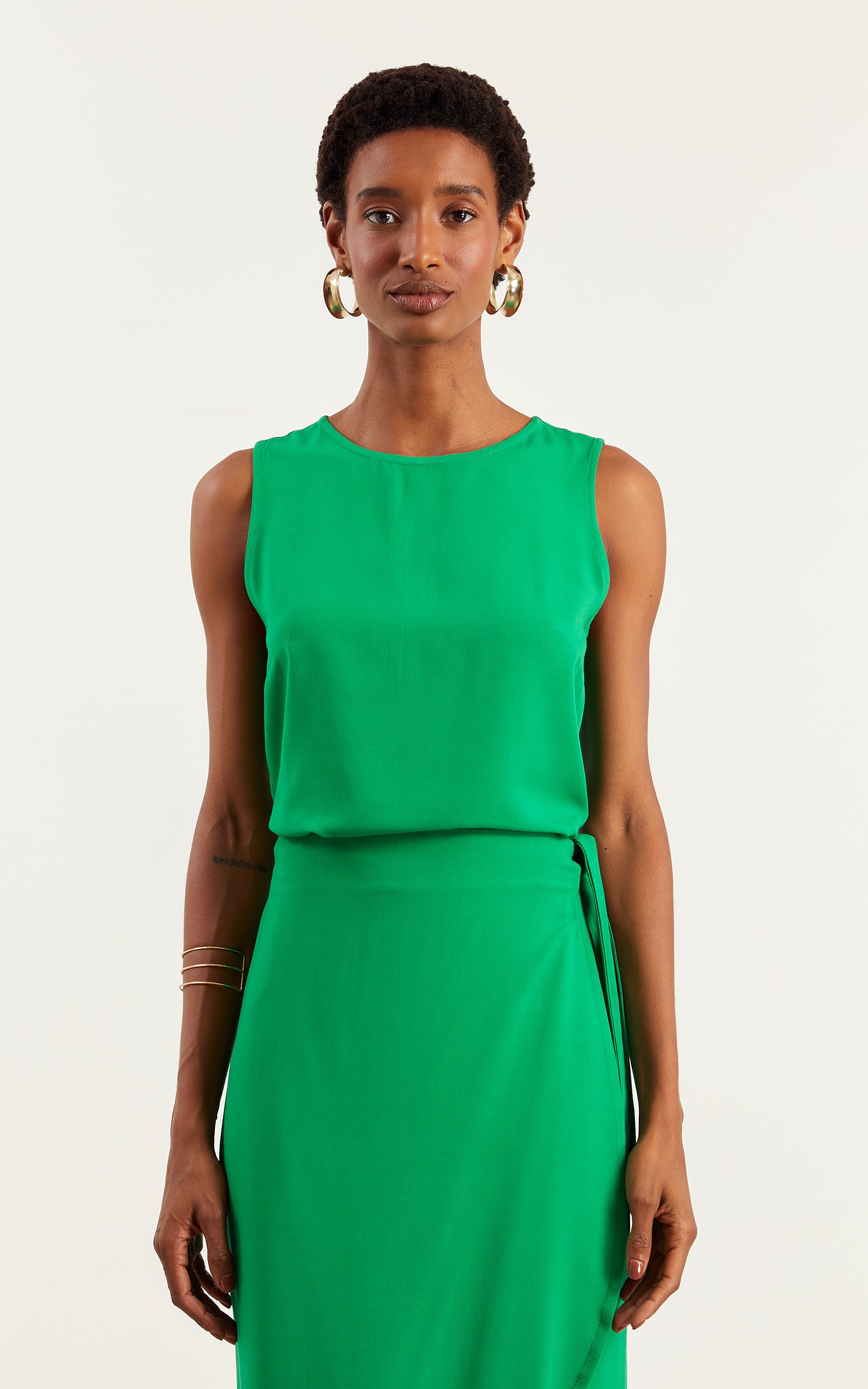 Regata Basic Decote Redondo Verde Tropical