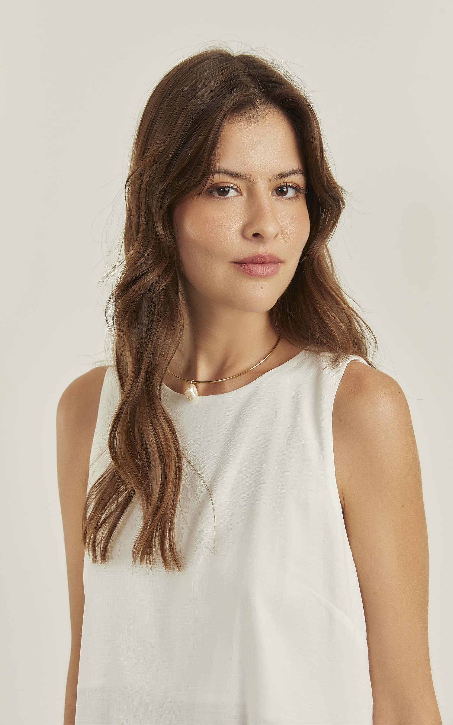 Regata Celebrar Decote Canoa Off White