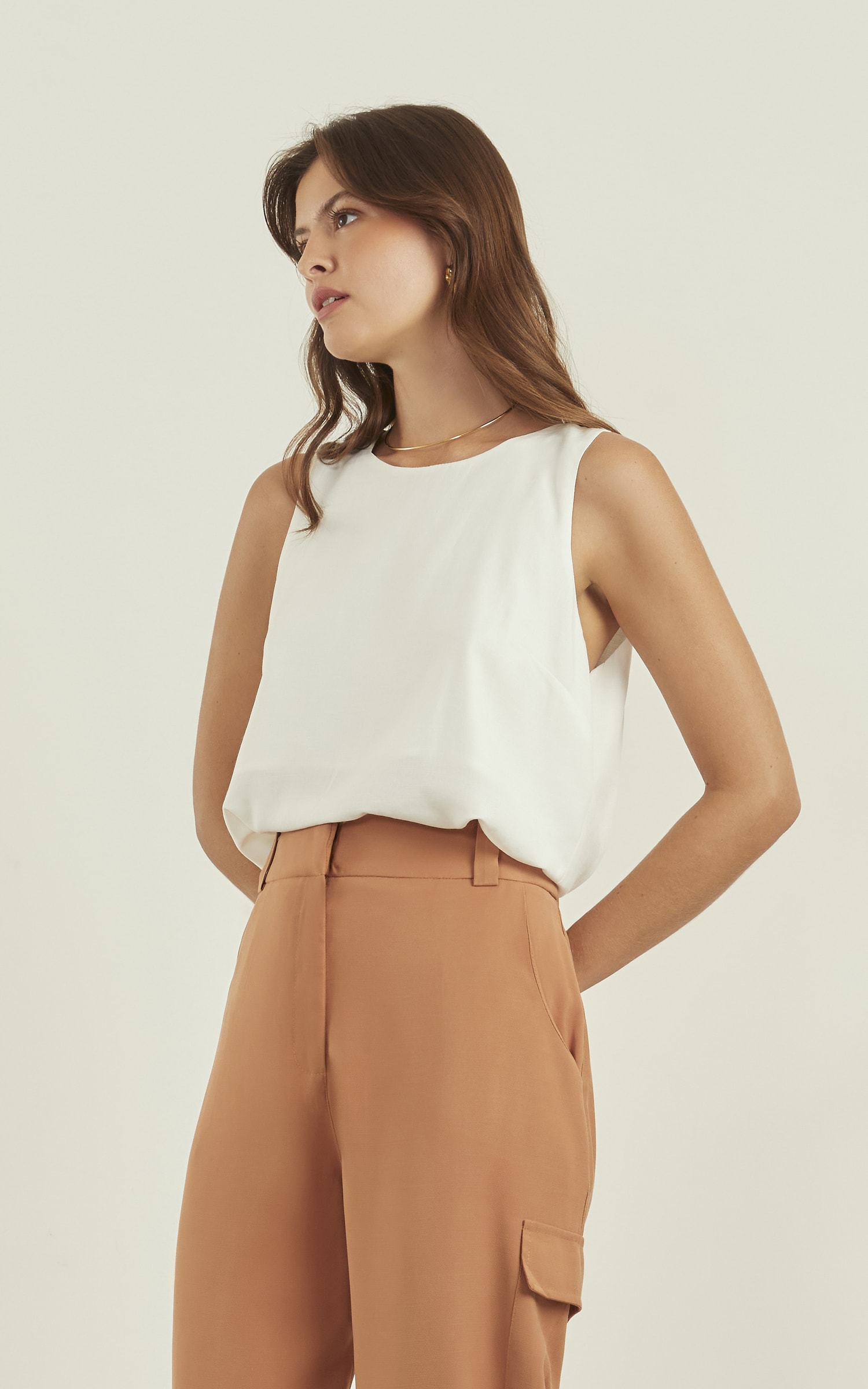 Regata Celebrar Decote Canoa Off White