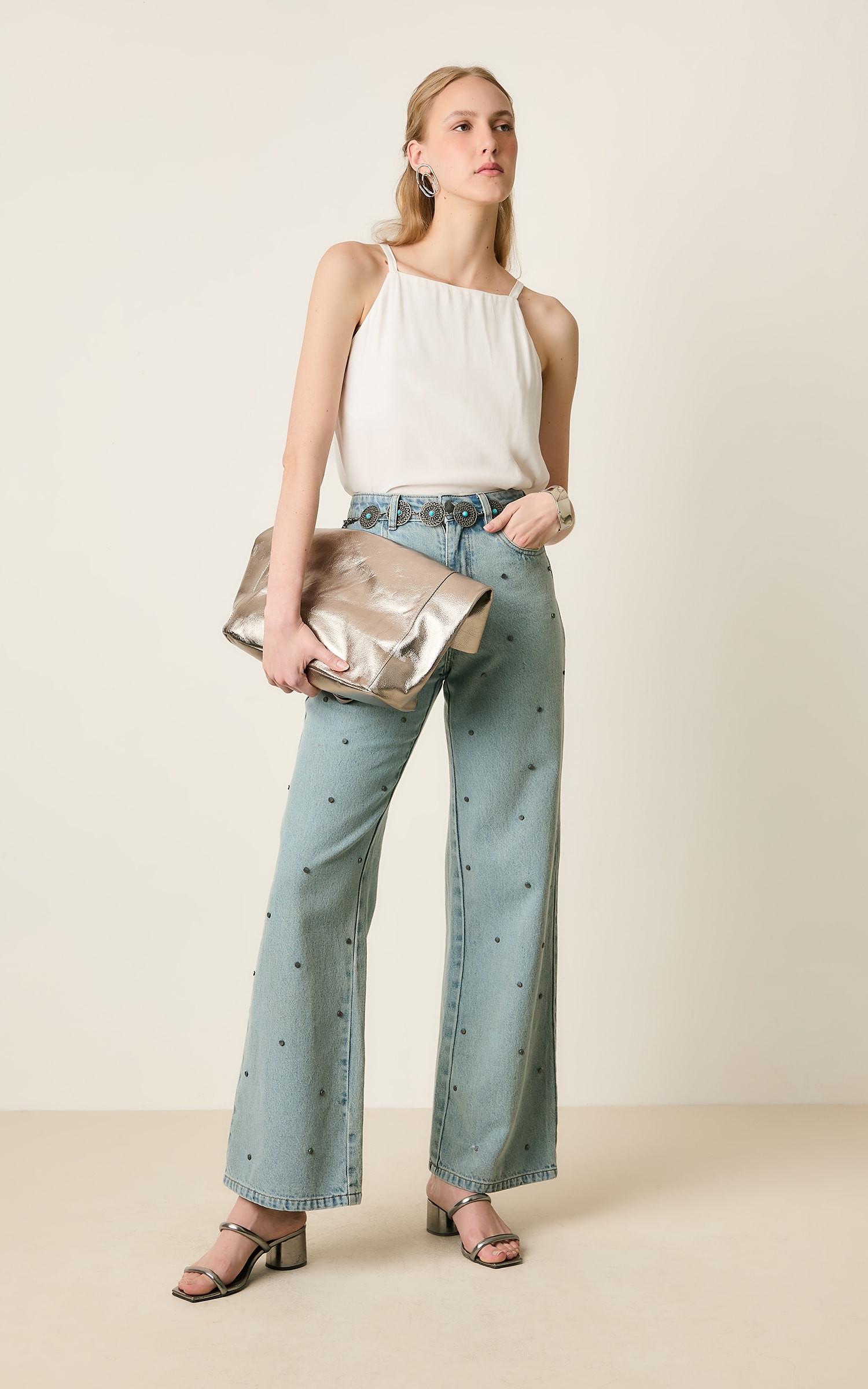 Regata Decote Reto Dom Off White