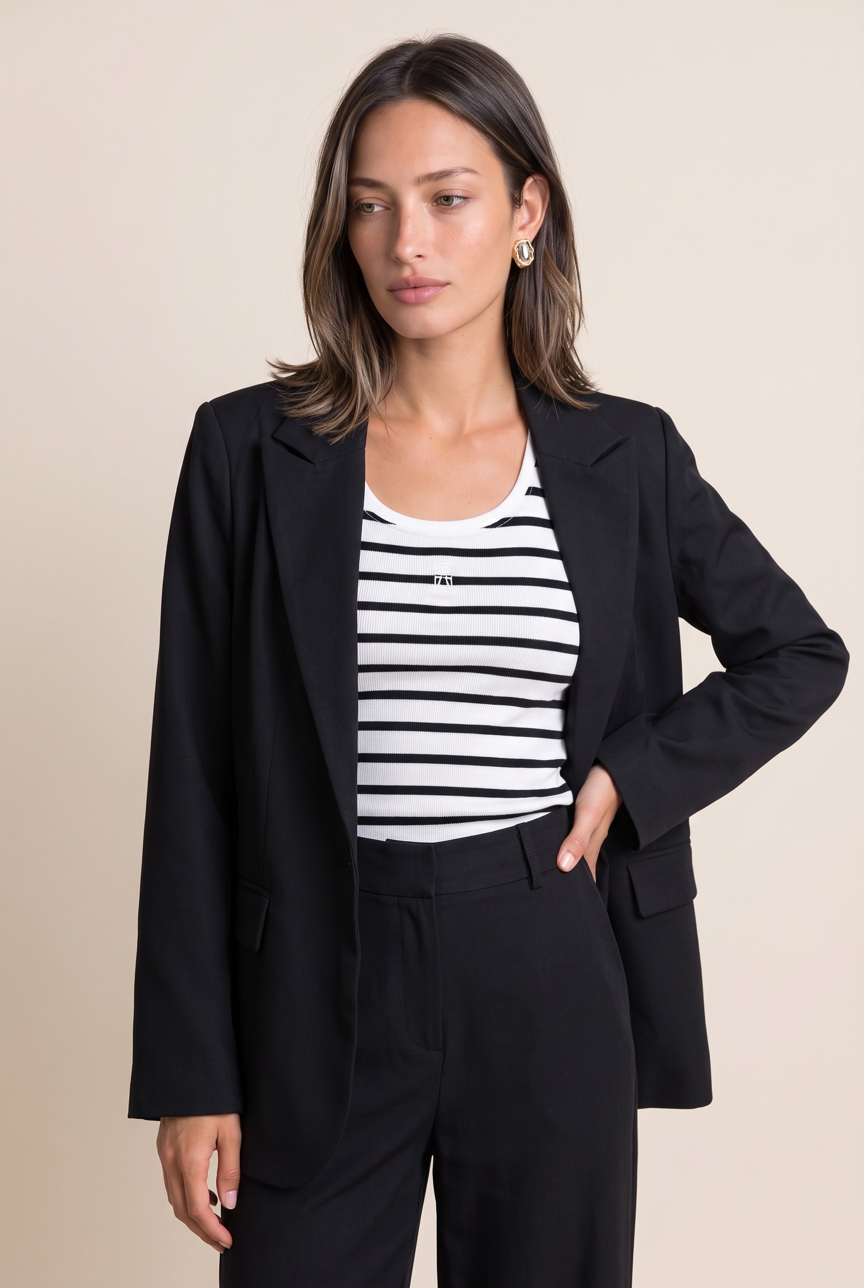 Regata Listra Monograma Preto