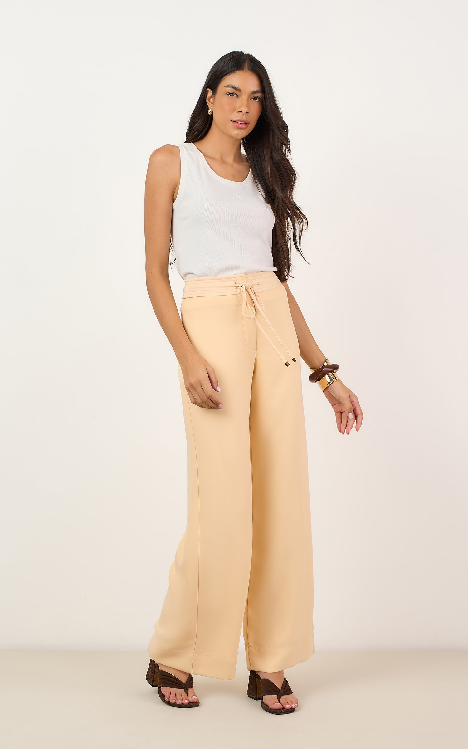 Regata Malha Monograma Off White