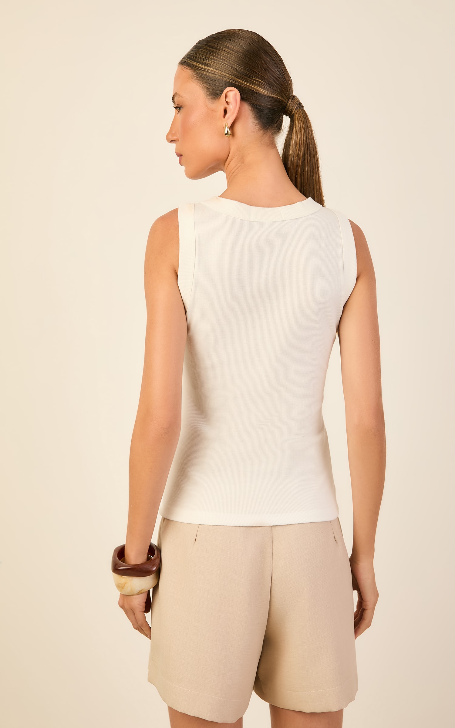 Regata Malha Ribana Off White