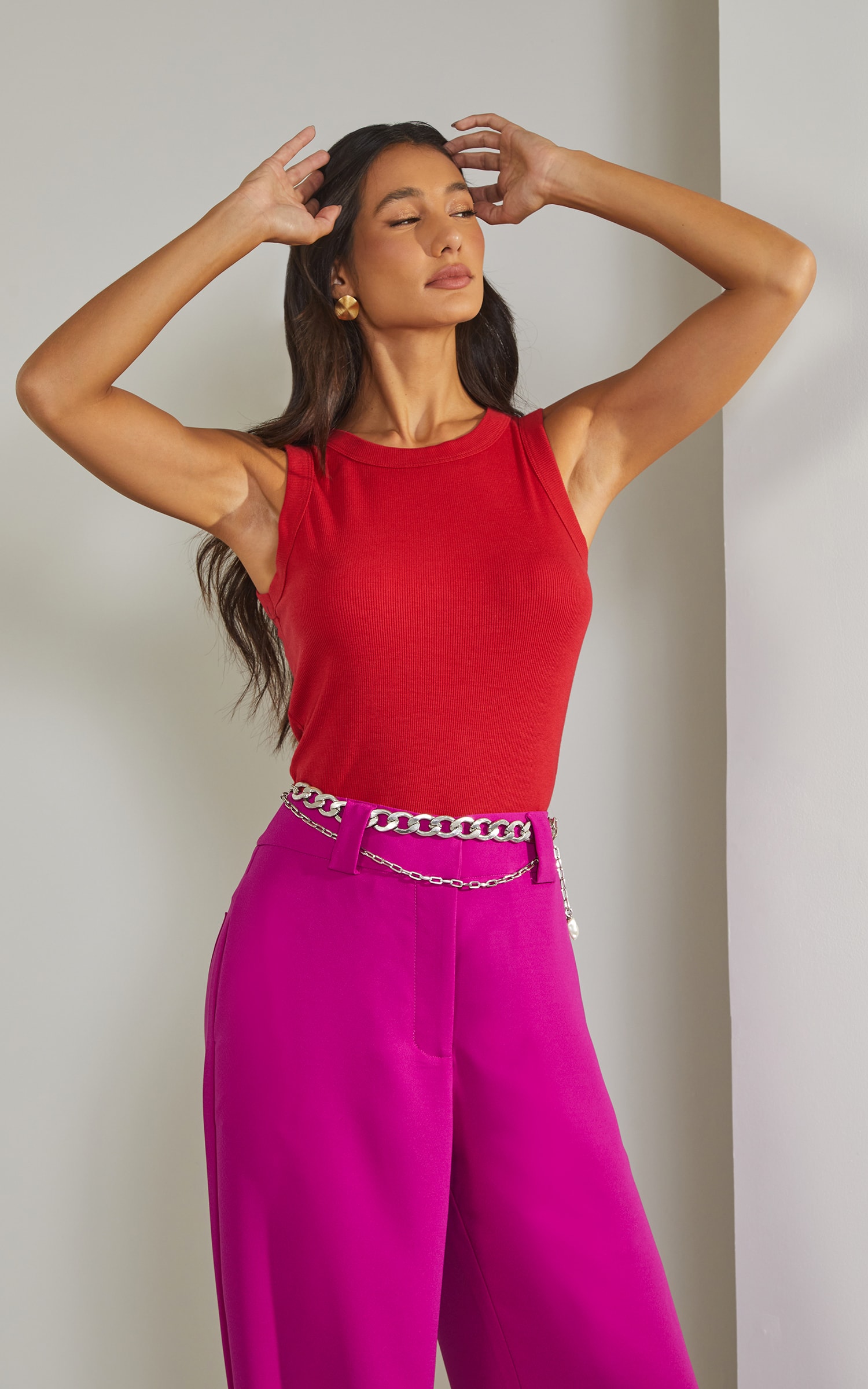 Regata Malha Ribana Vermelho