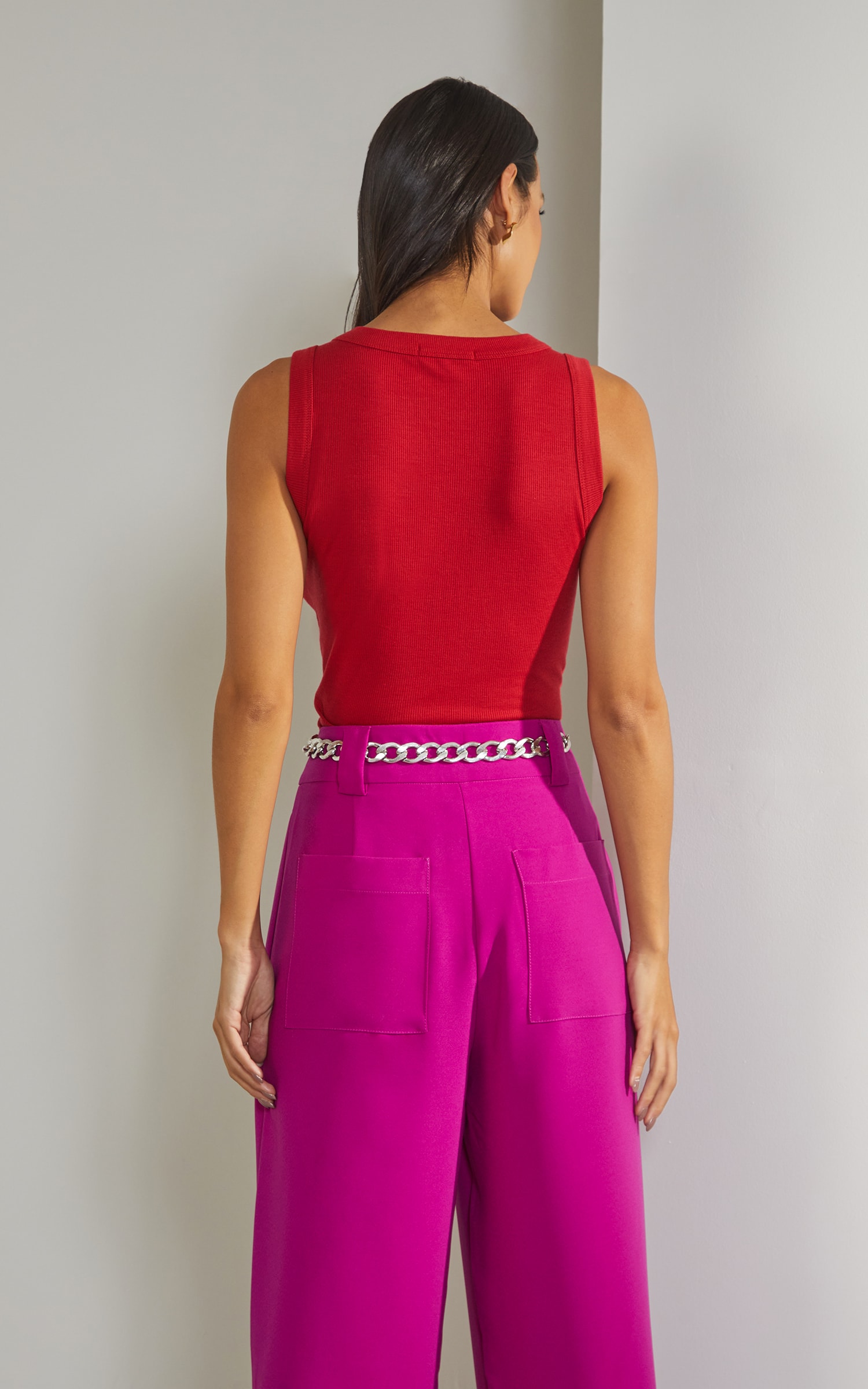 Regata Malha Ribana Vermelho