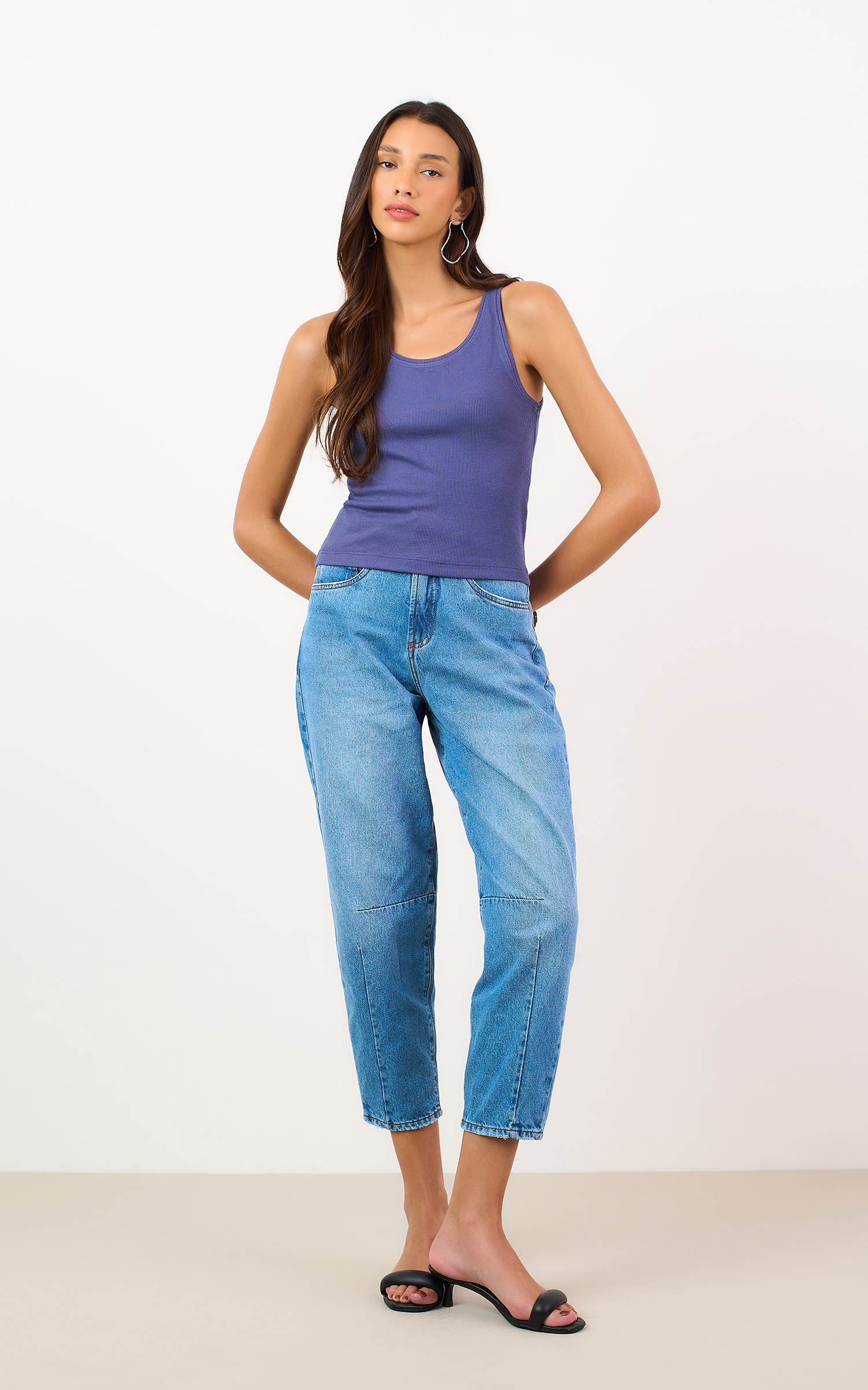 Regata Retilinea Nadador Azul Denim