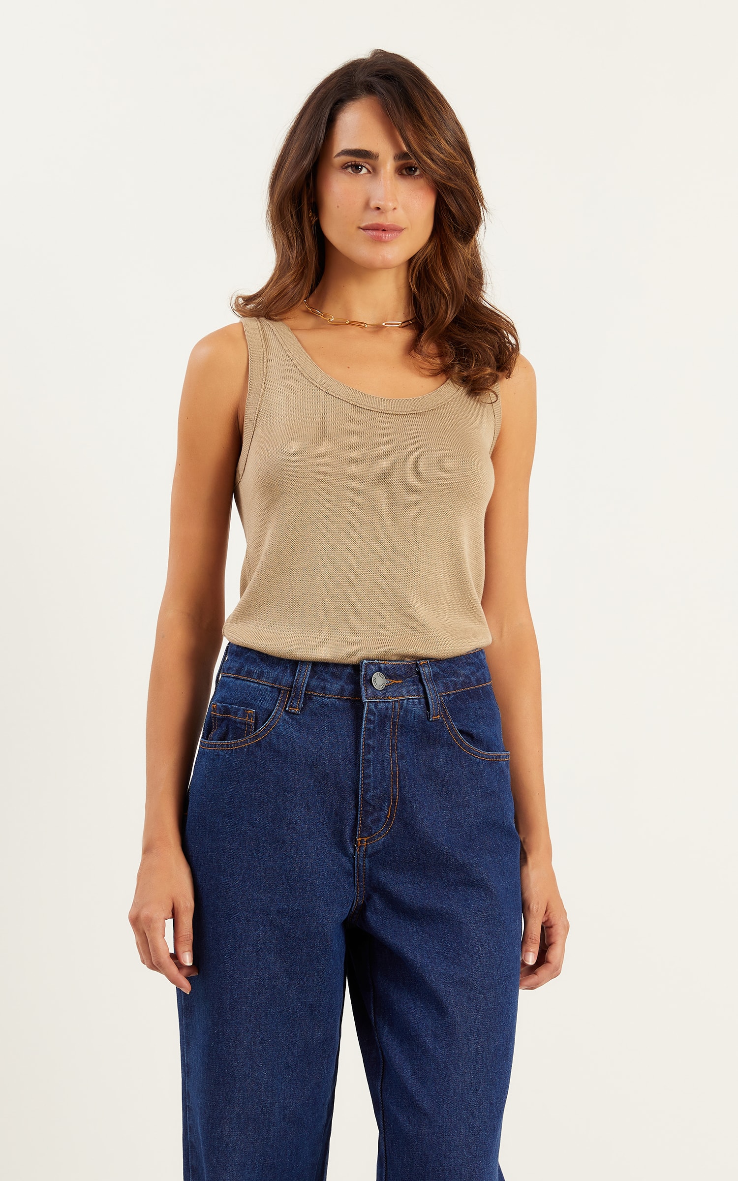 Regata Tricot Caqui