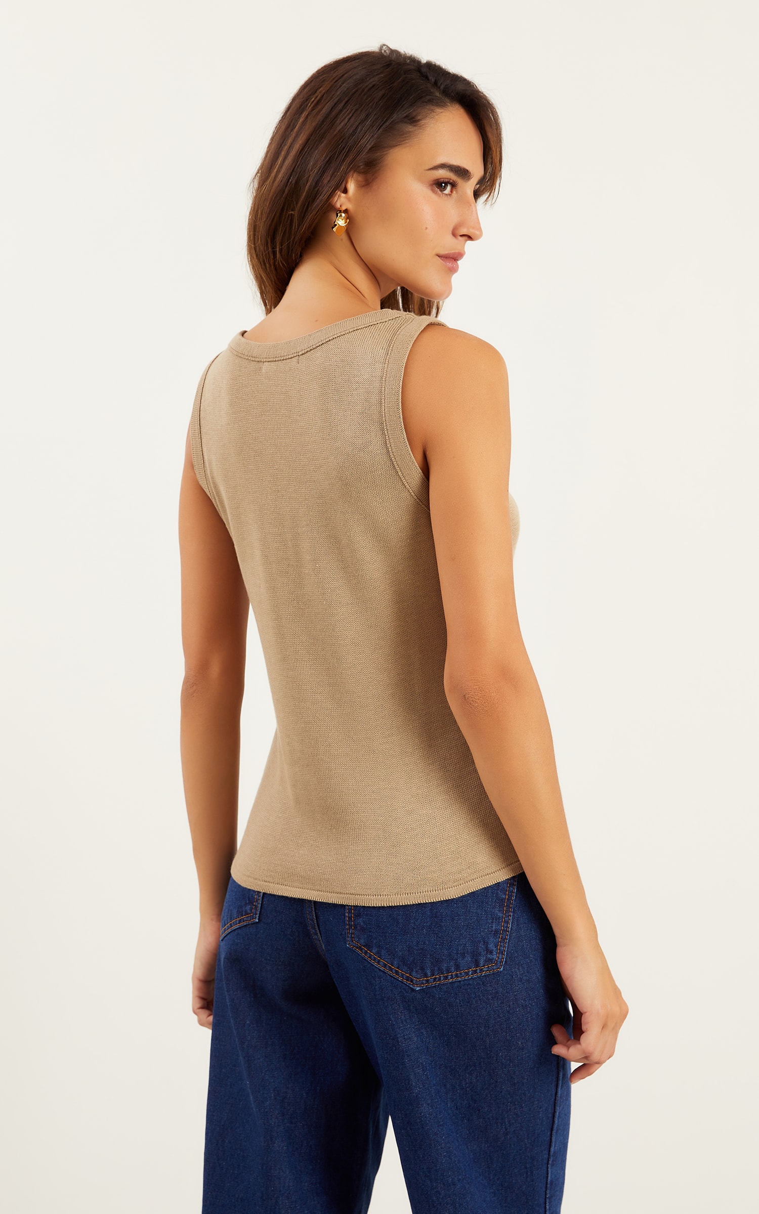Regata Tricot Caqui