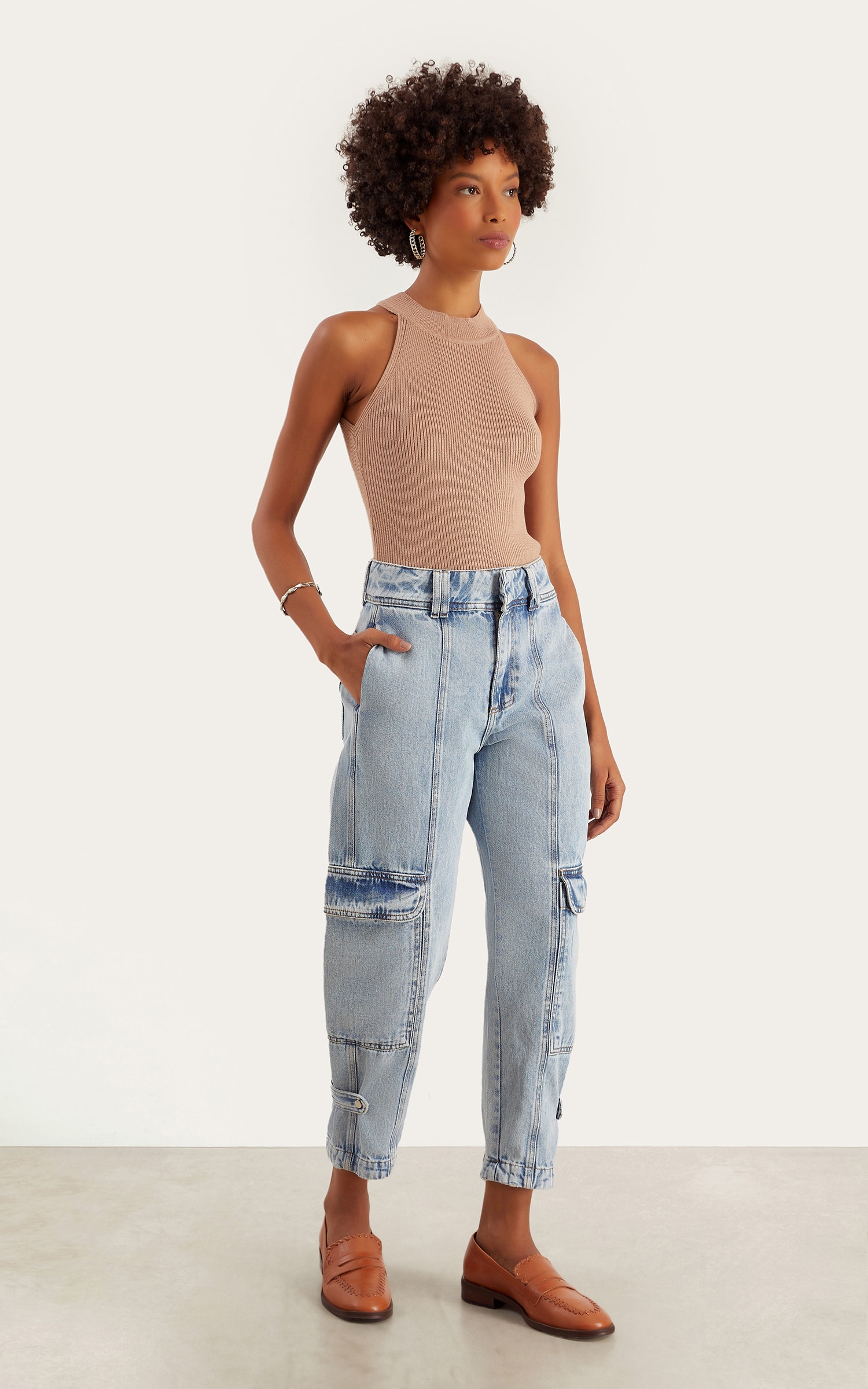 Regata Tricot Cava Amendoa