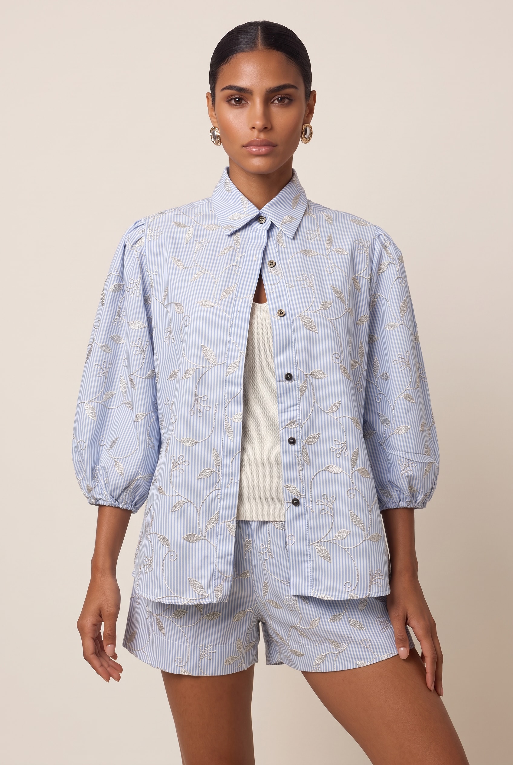 Regata Tricot Decote v Off White