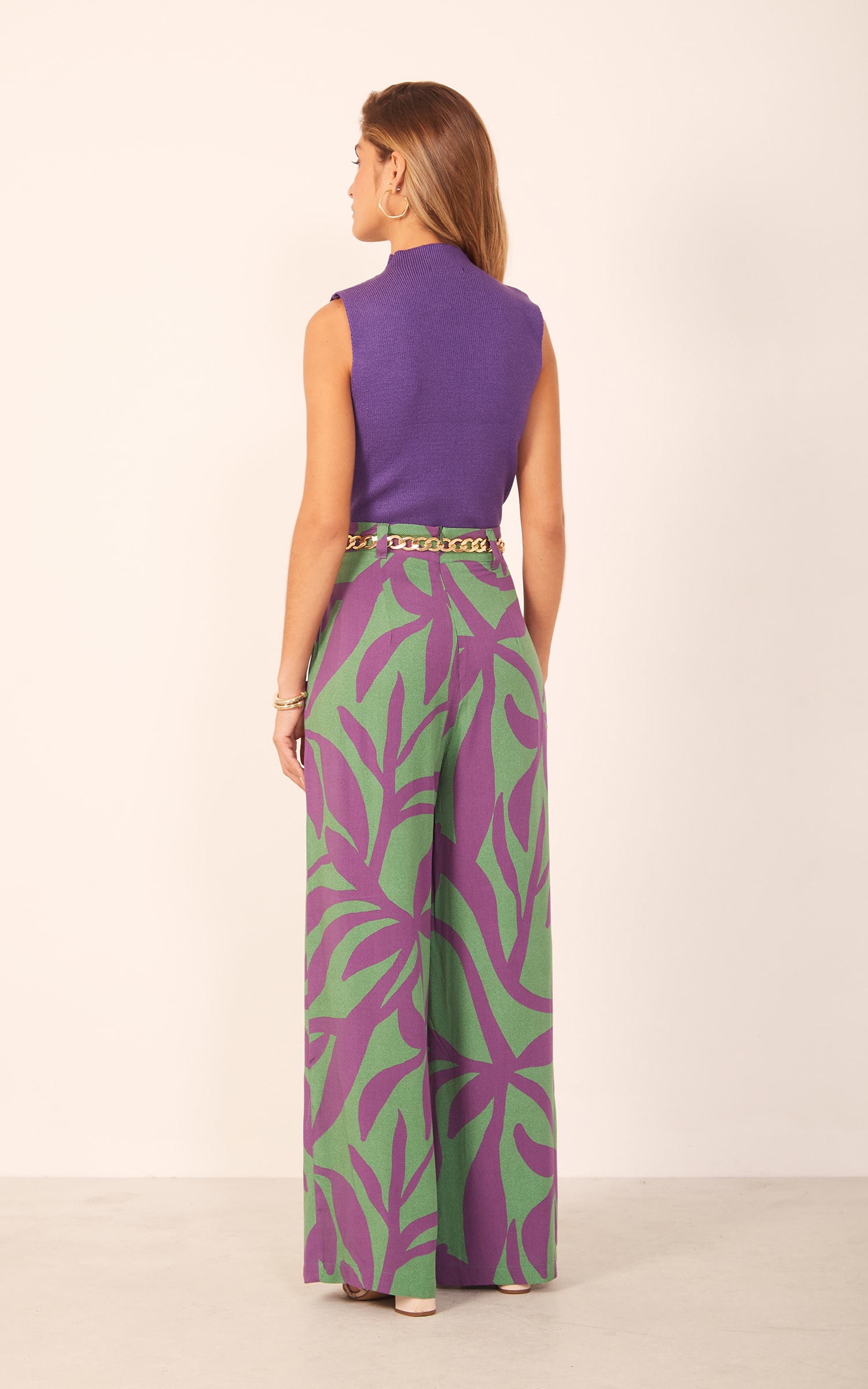 Regata Tricot Gola Alta Roxo