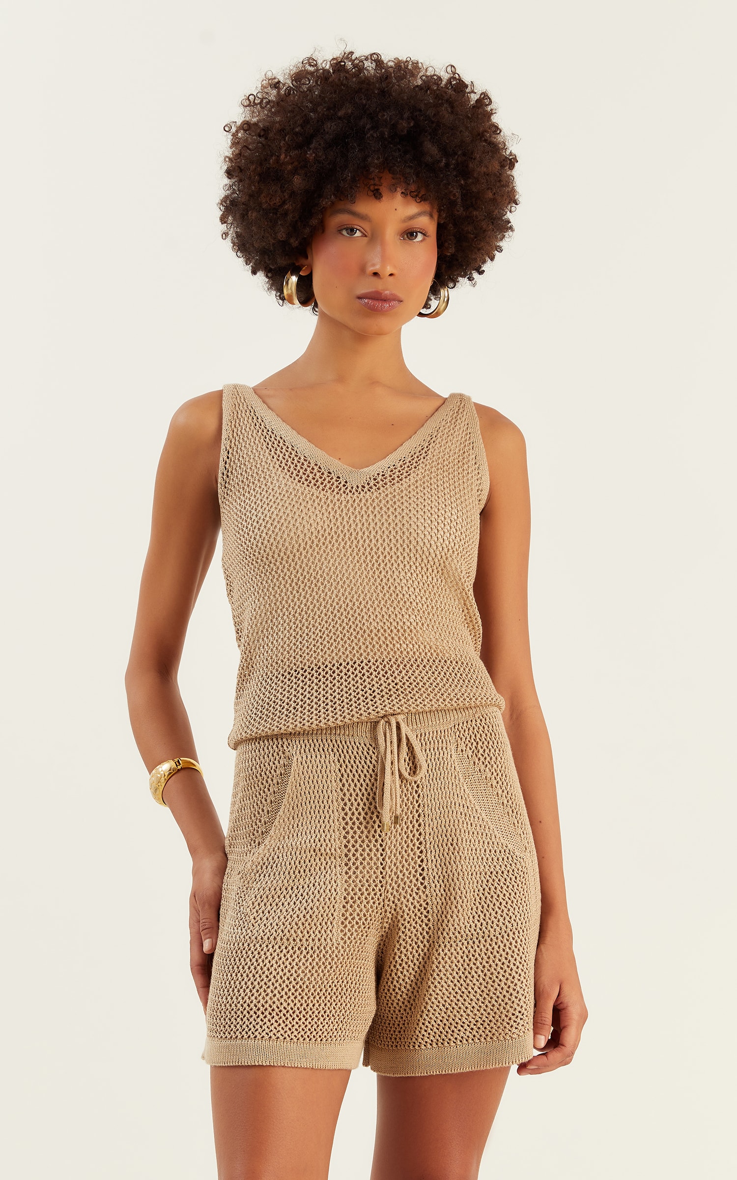 Regata Tricot Hole Caqui
