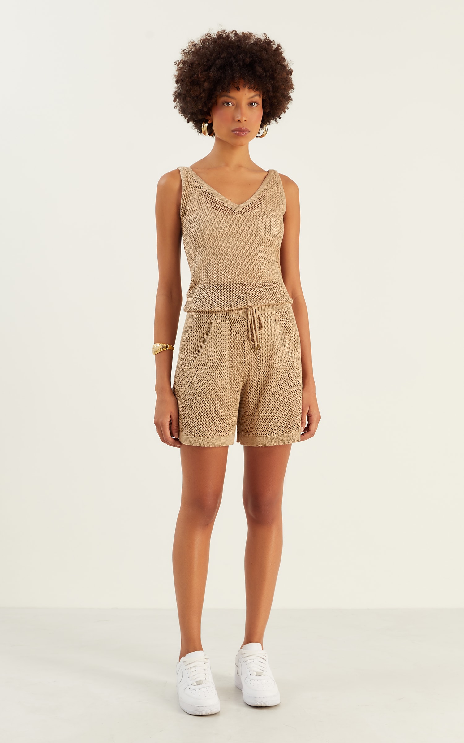 Regata Tricot Hole Caqui
