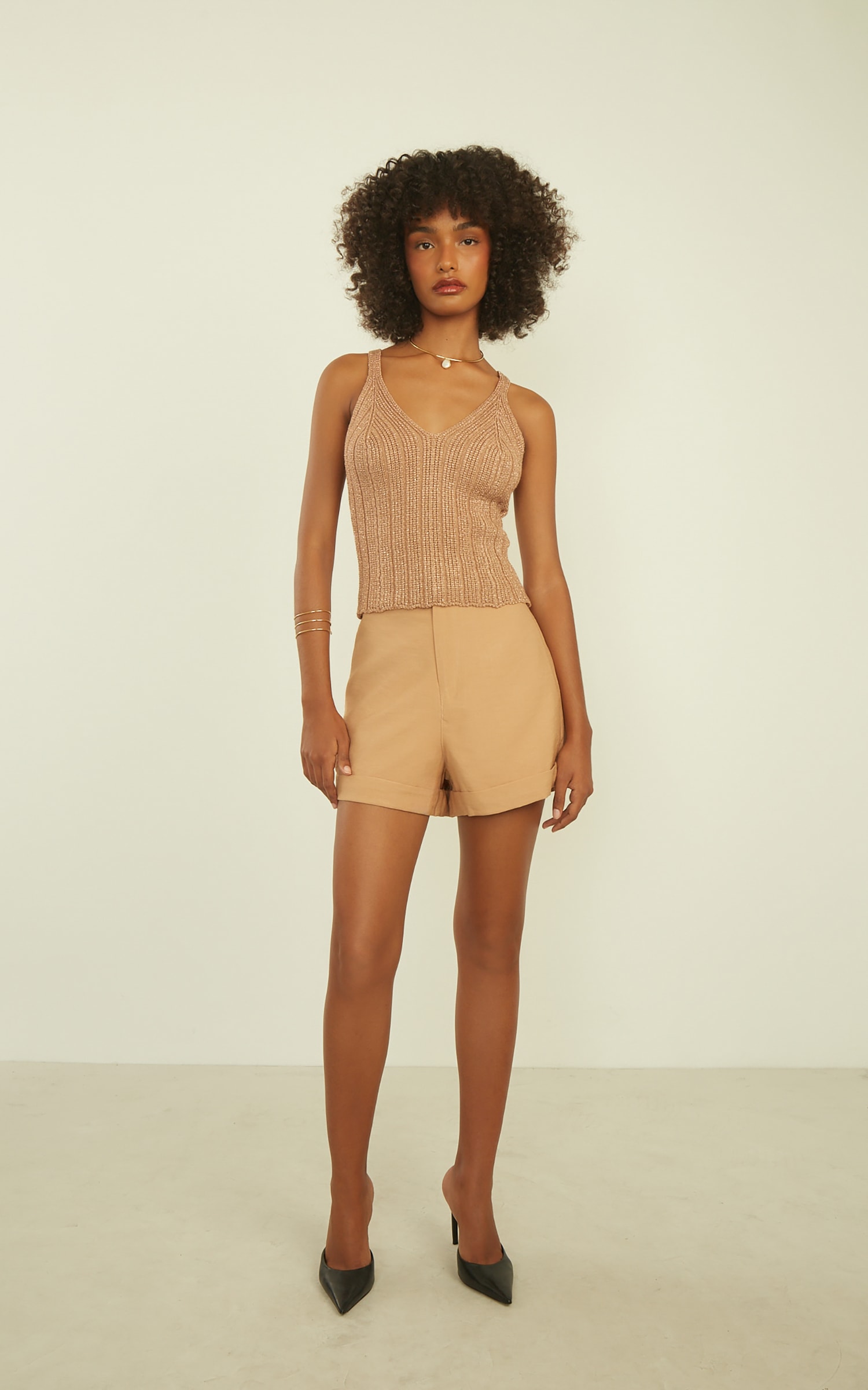 Regata Tricot Lurex Areia