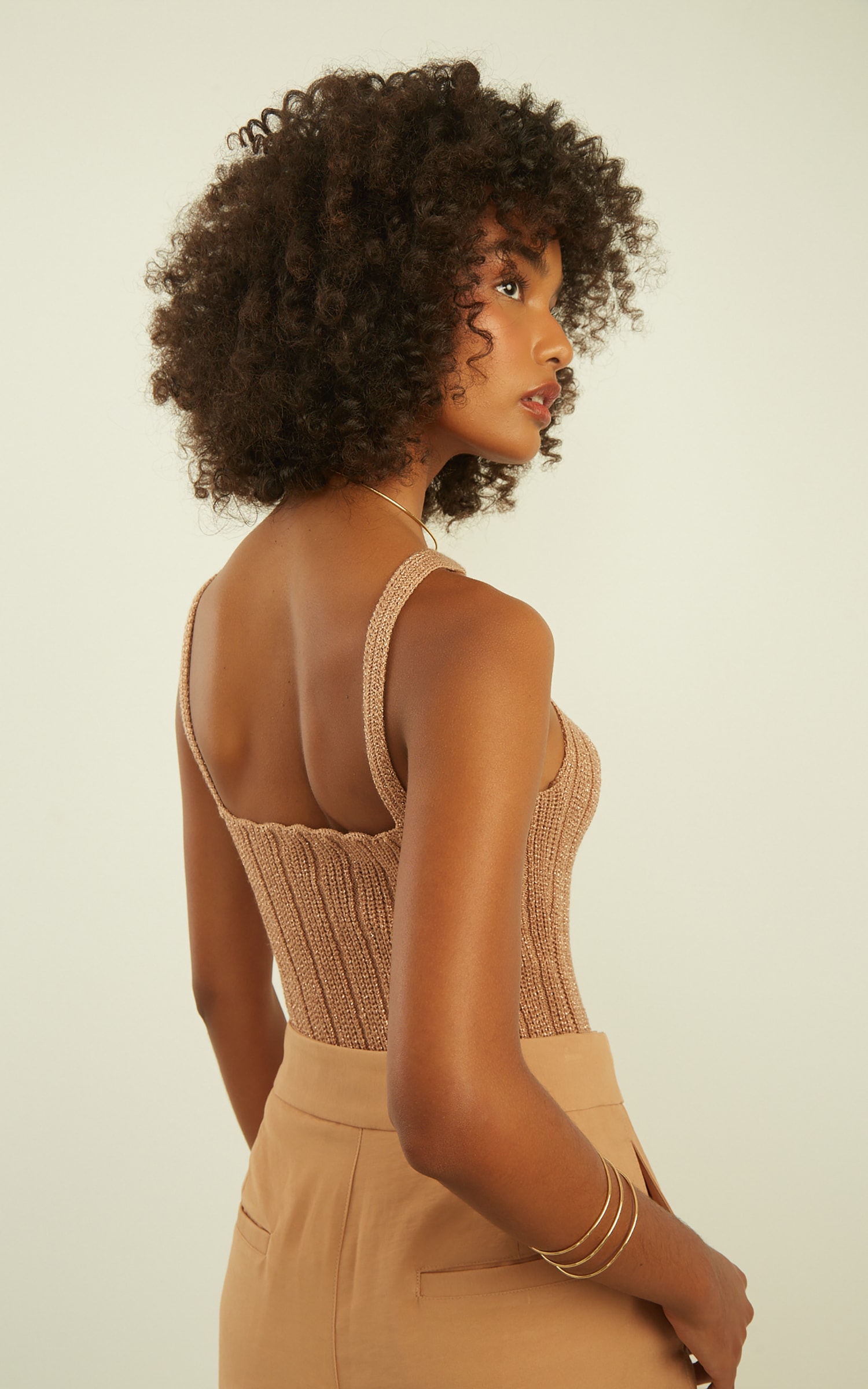 Regata Tricot Lurex Areia