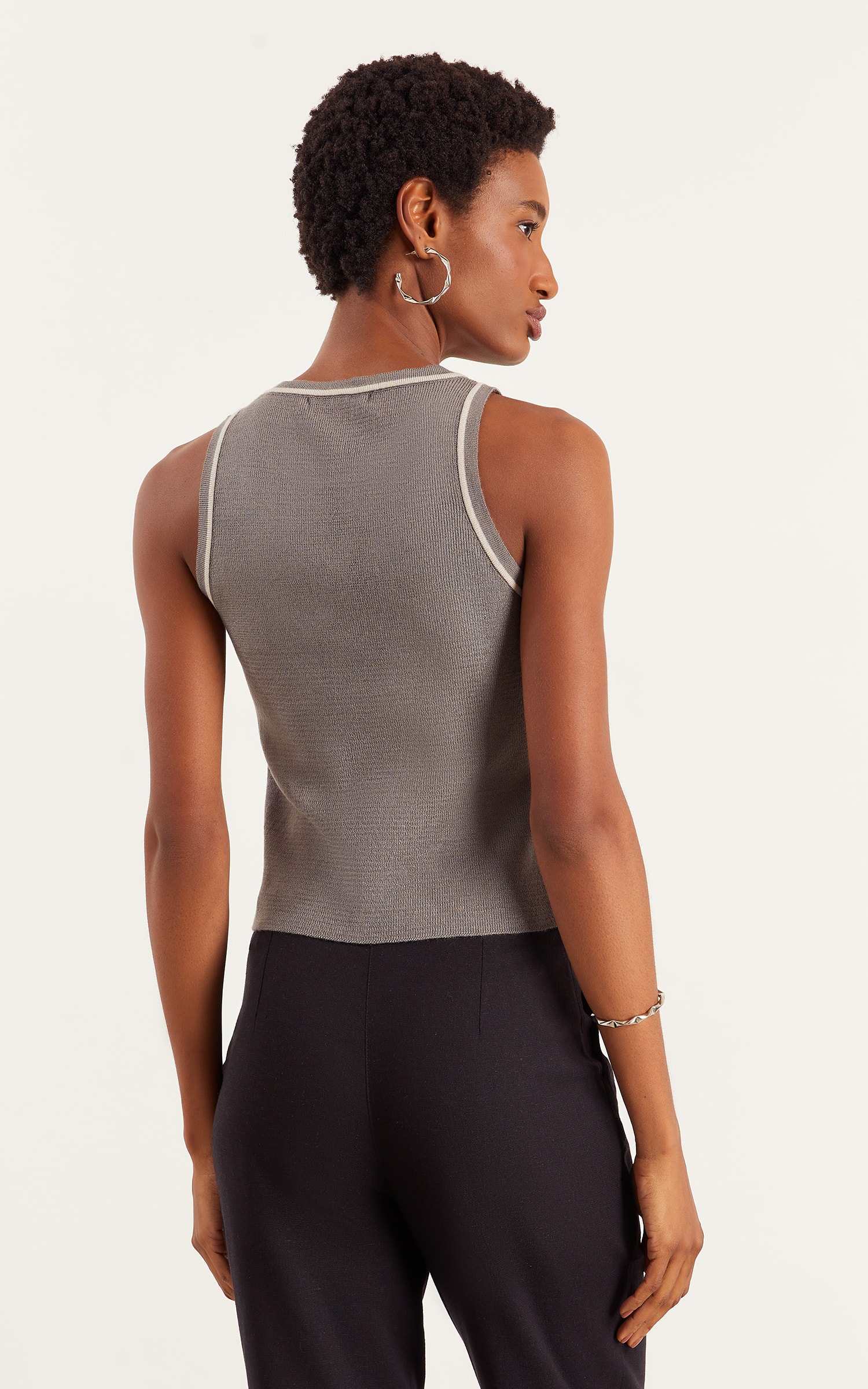 Regata Tricot Nadador Chumbo