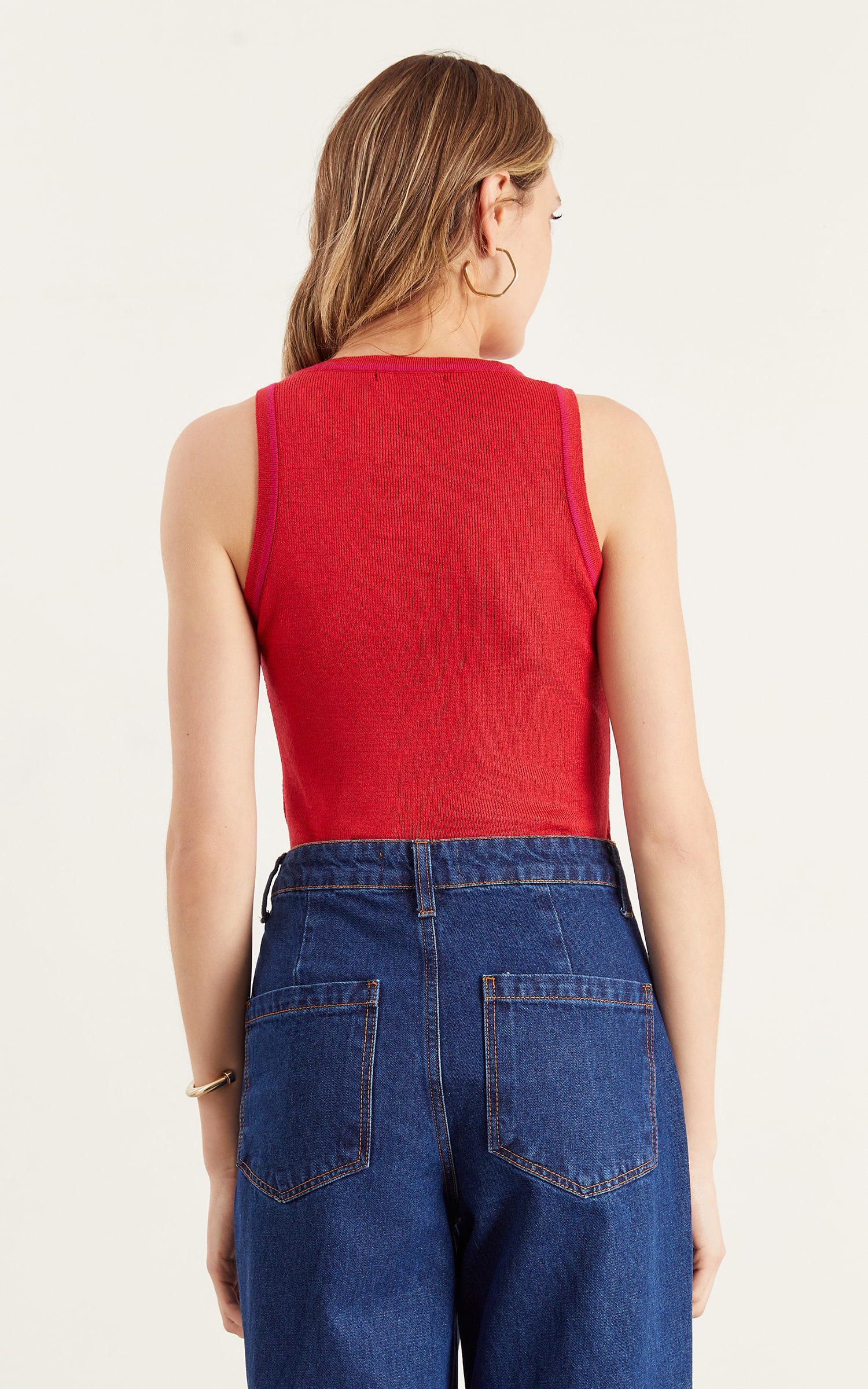 Regata Tricot Nadador Vermelho