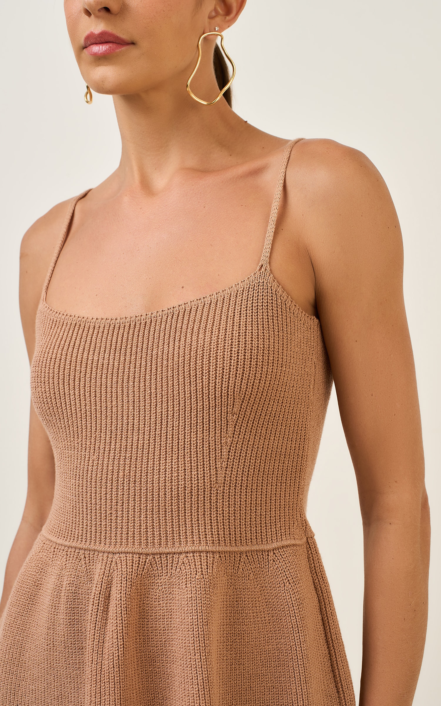 Regata Tricot Peplum Mocha