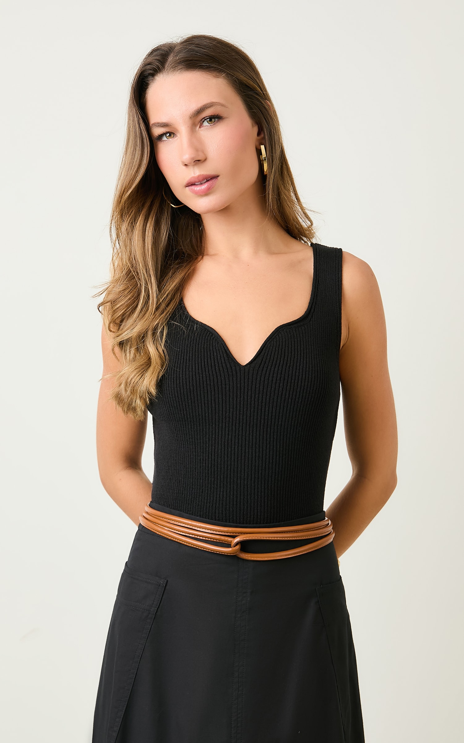 Regata Tricot Preto