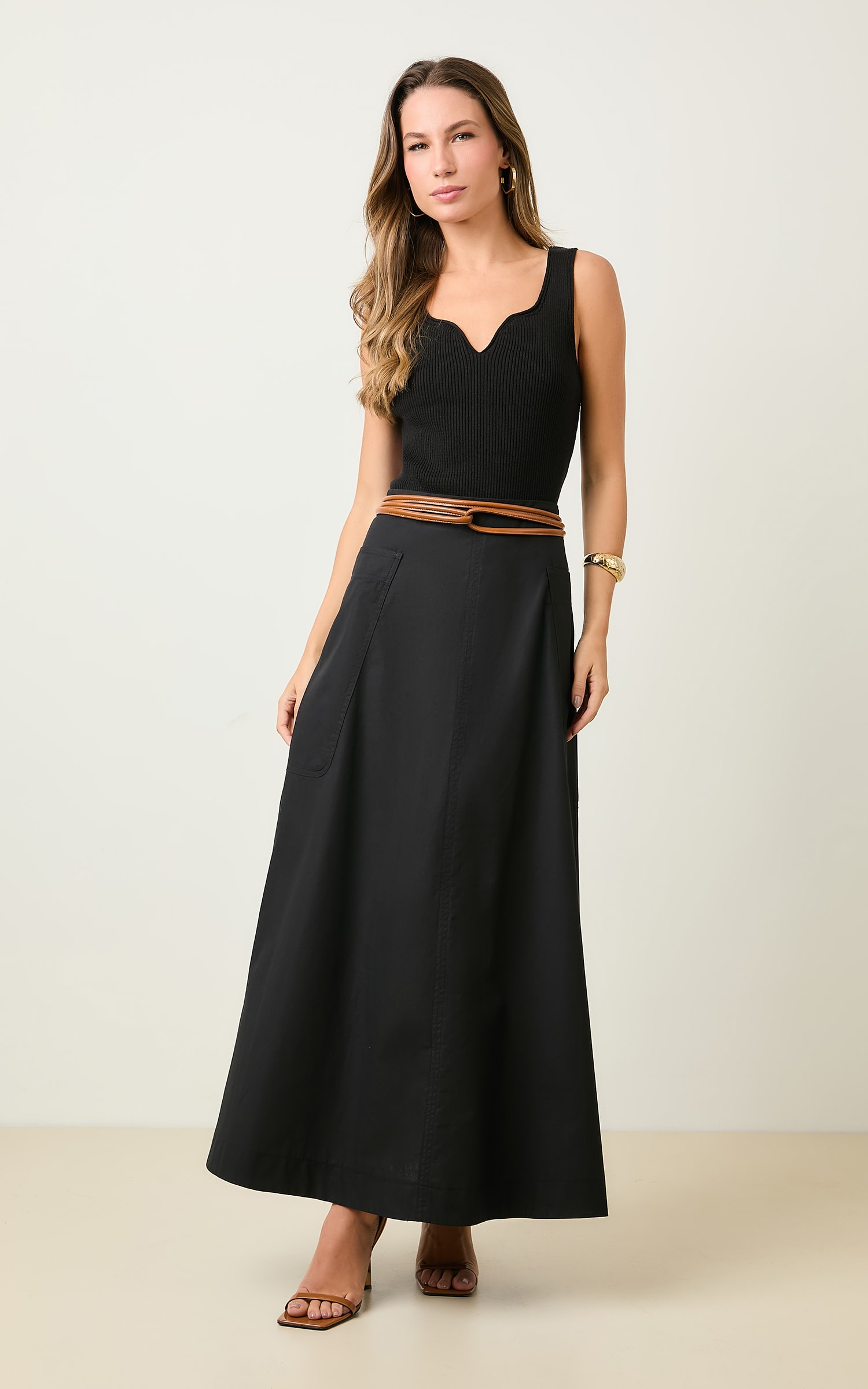 Regata Tricot Preto