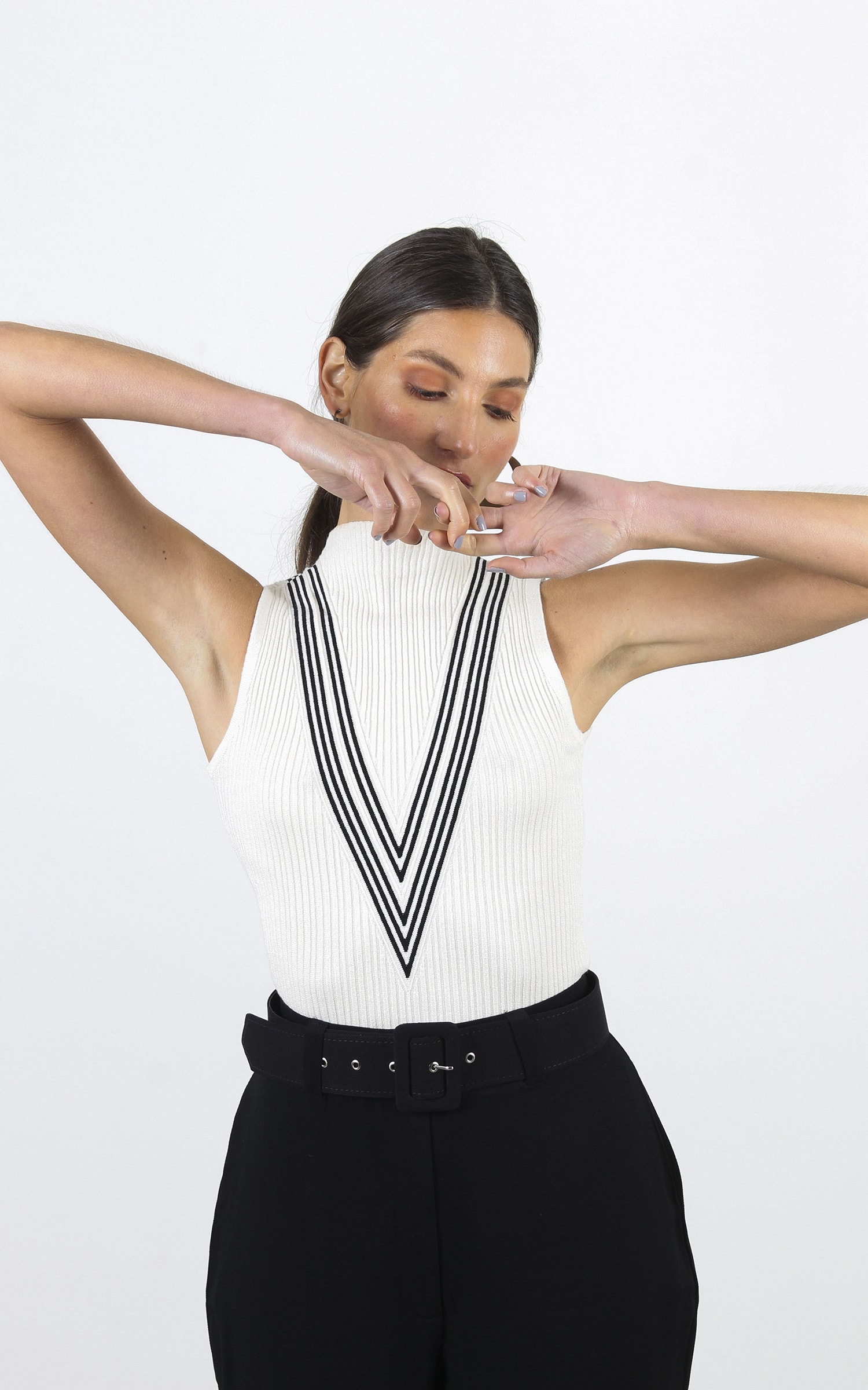 Regata Tricot Retilínea Off White