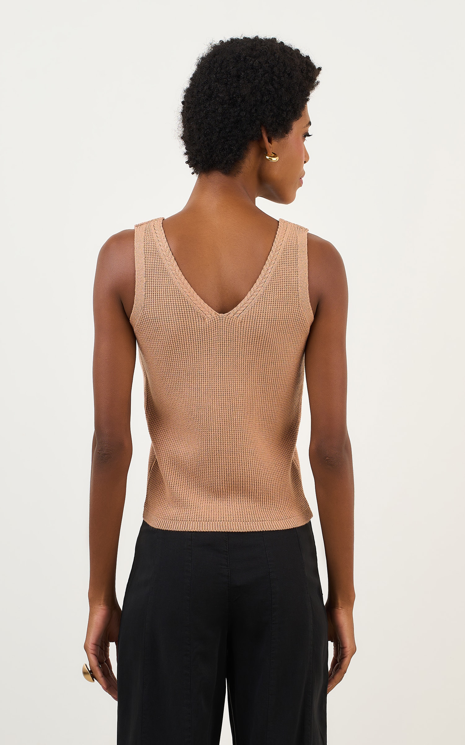 Regata Tricot Textura Amendoa