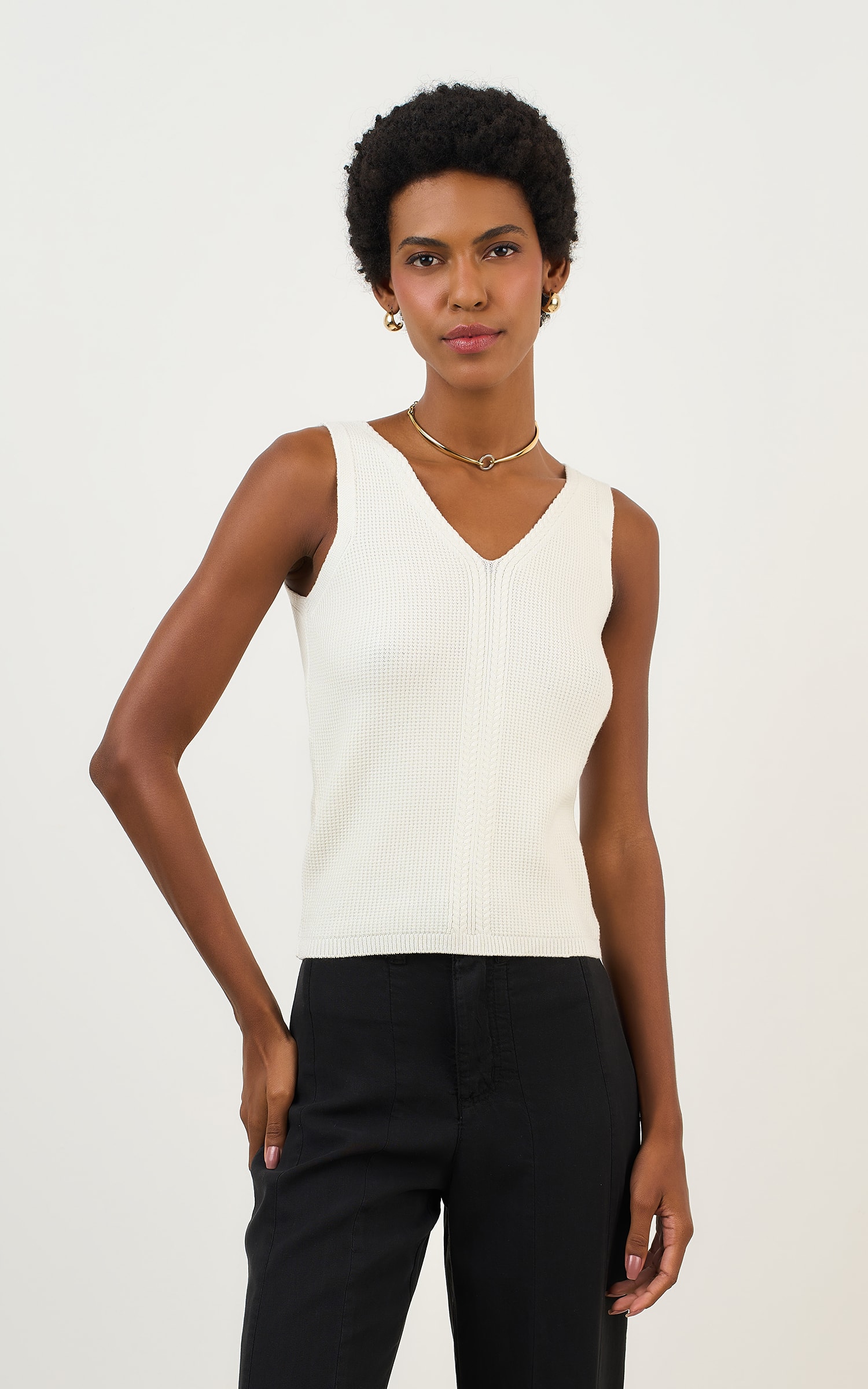 Regata Tricot Textura Off White