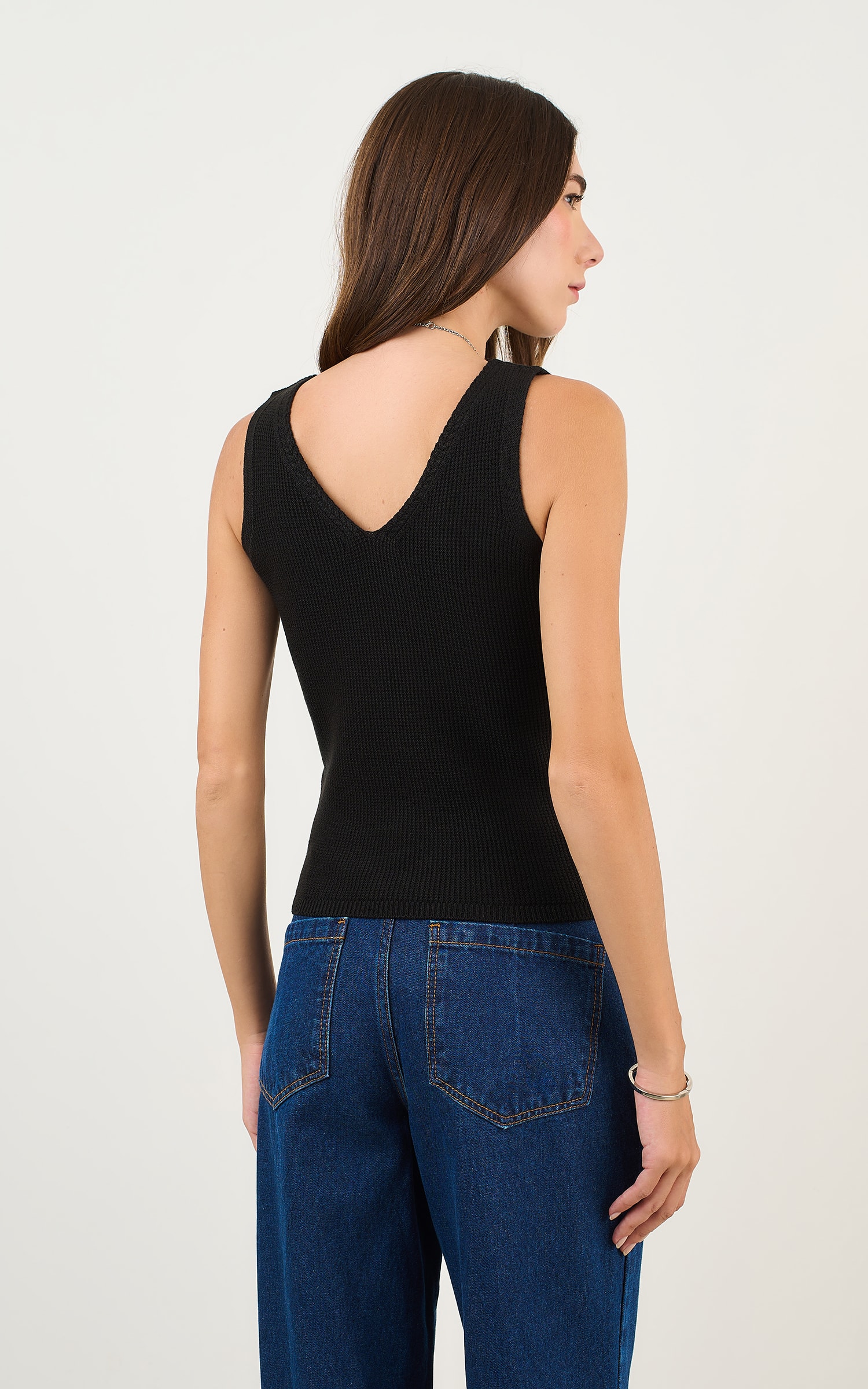 Regata Tricot Textura Preto