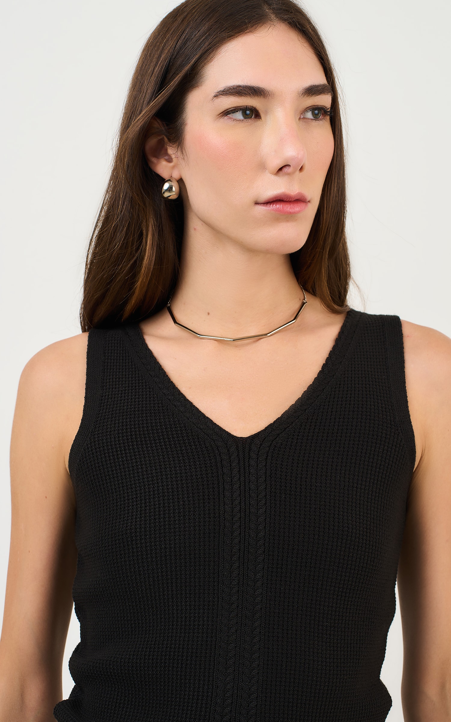Regata Tricot Textura Preto