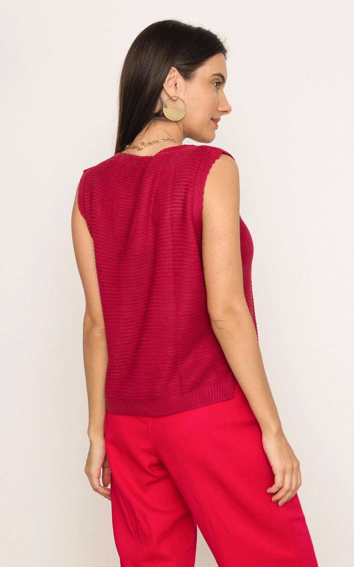 Regata Tricot Veraneio Rosa