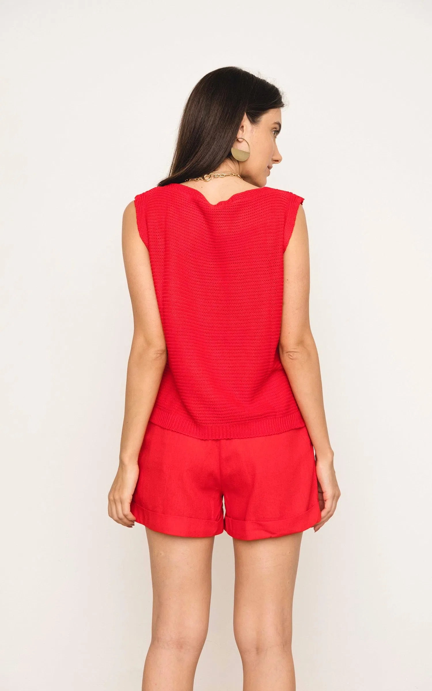 Regata Tricot Veraneio Vermelho