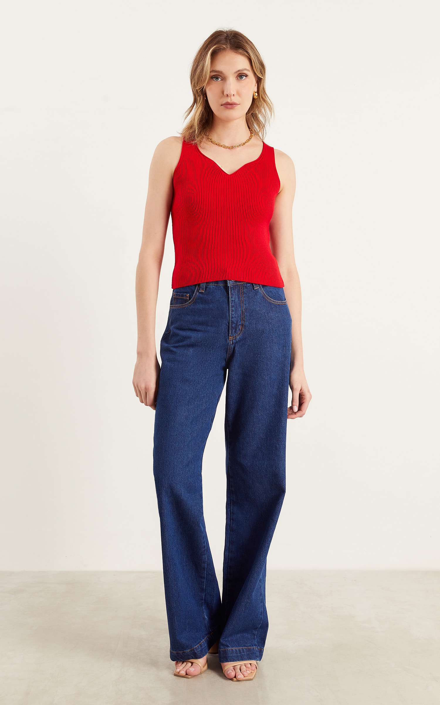 Regata Tricot Vermelho