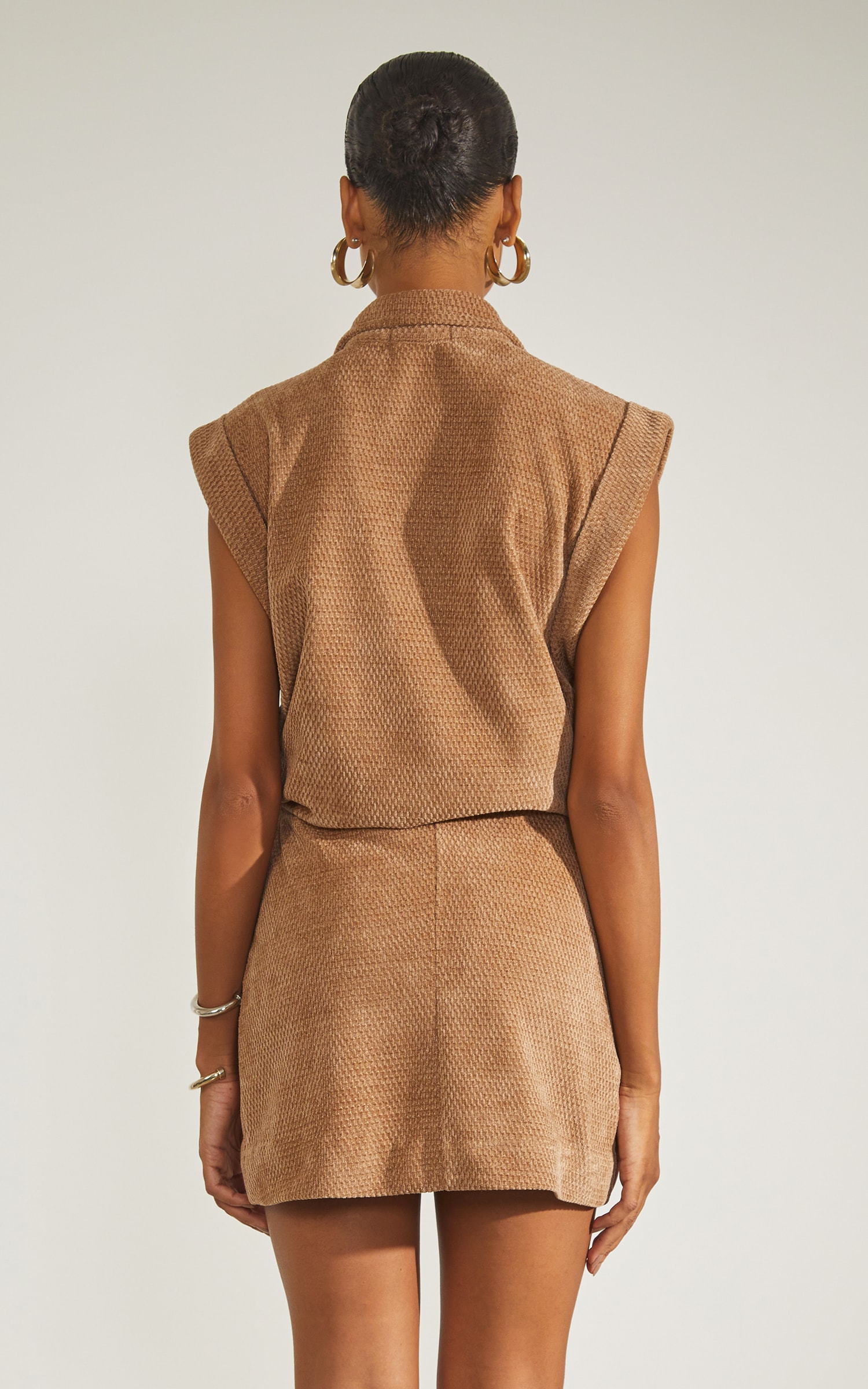 Saia Chenile Jacquard Caramelo