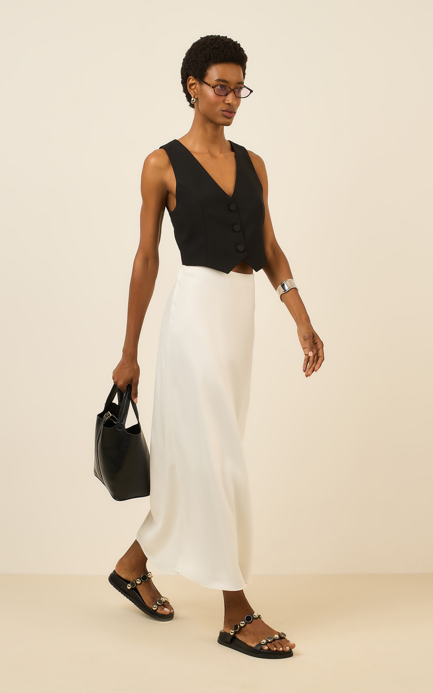 Saia Cropped Creative Off White