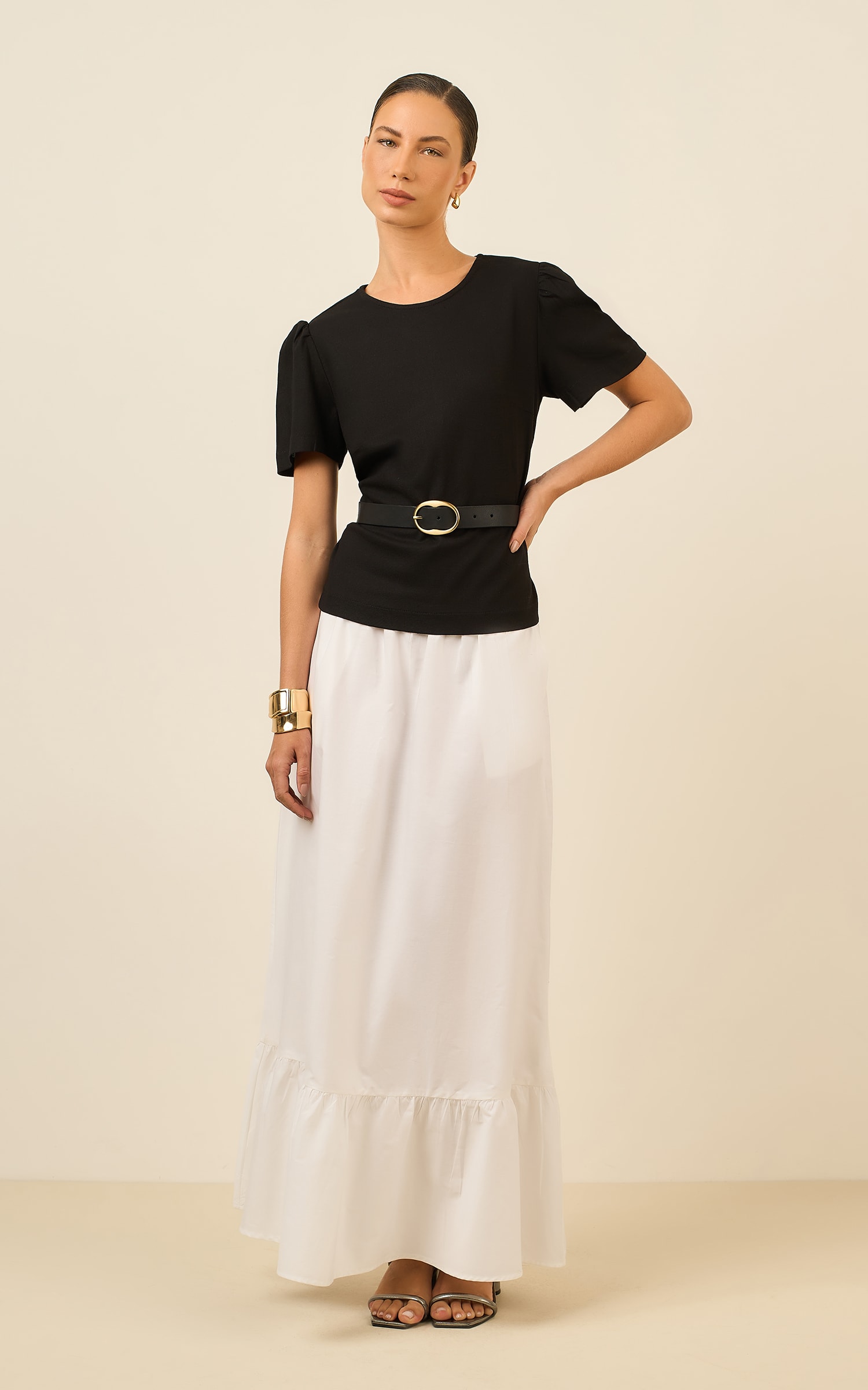 Saia Cropped Dinky Off White