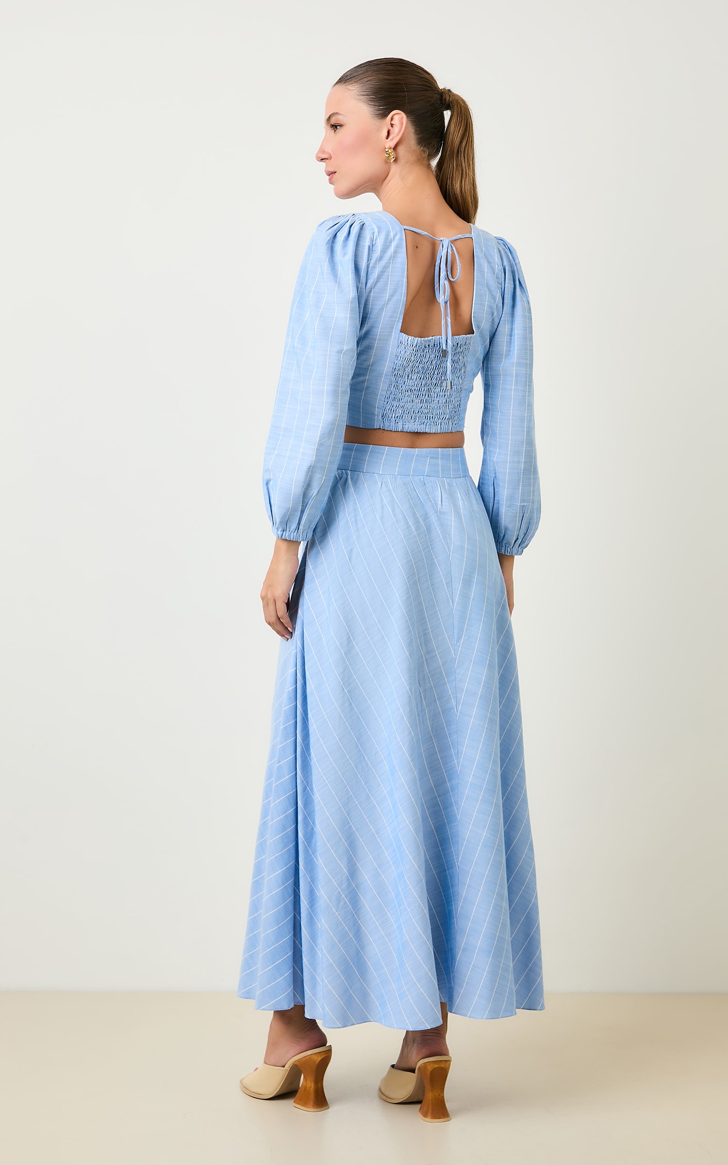 Saia Cropped Listrada Pontal Nuvem
